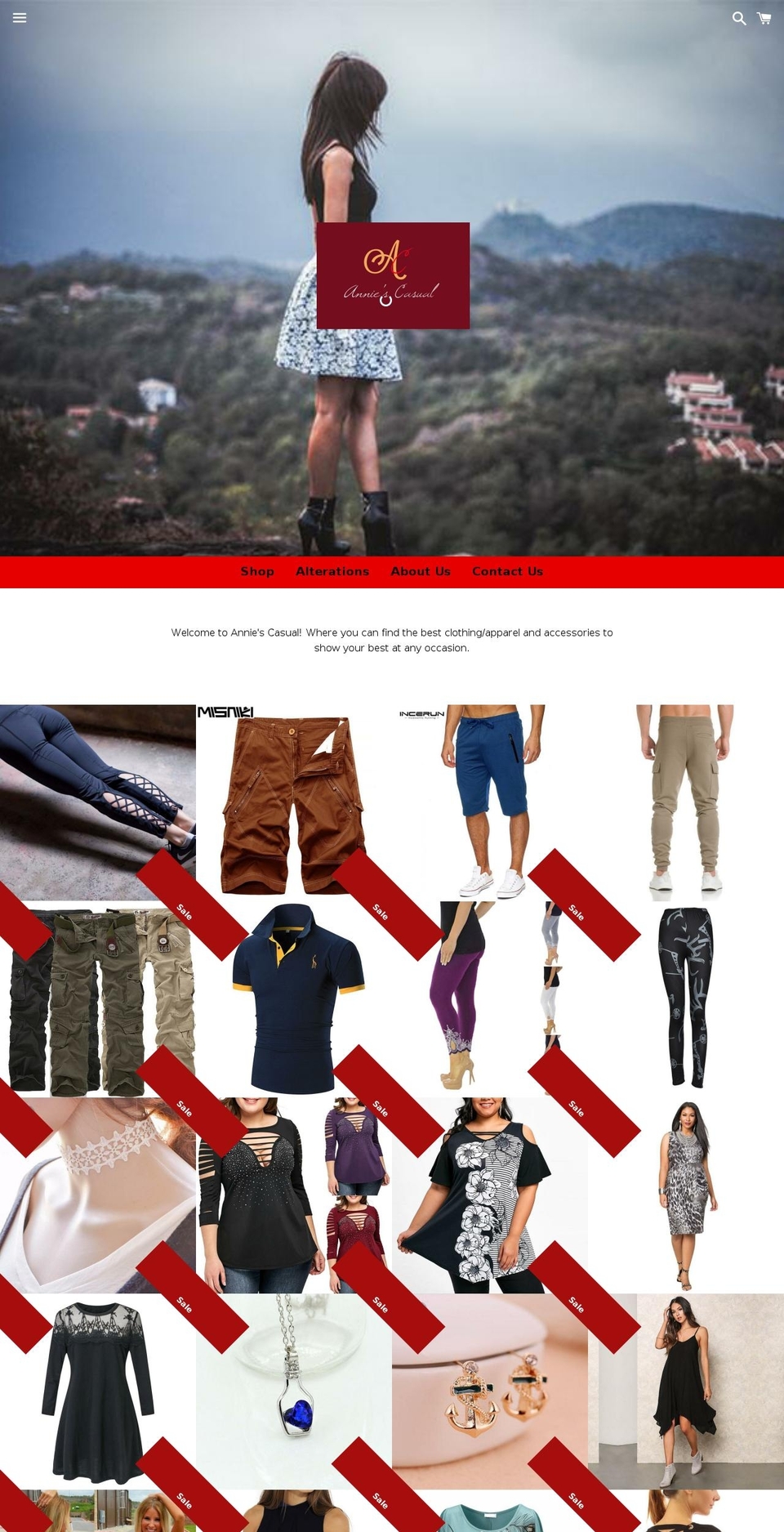 anniescasual.com — Shopify storefront screenshot