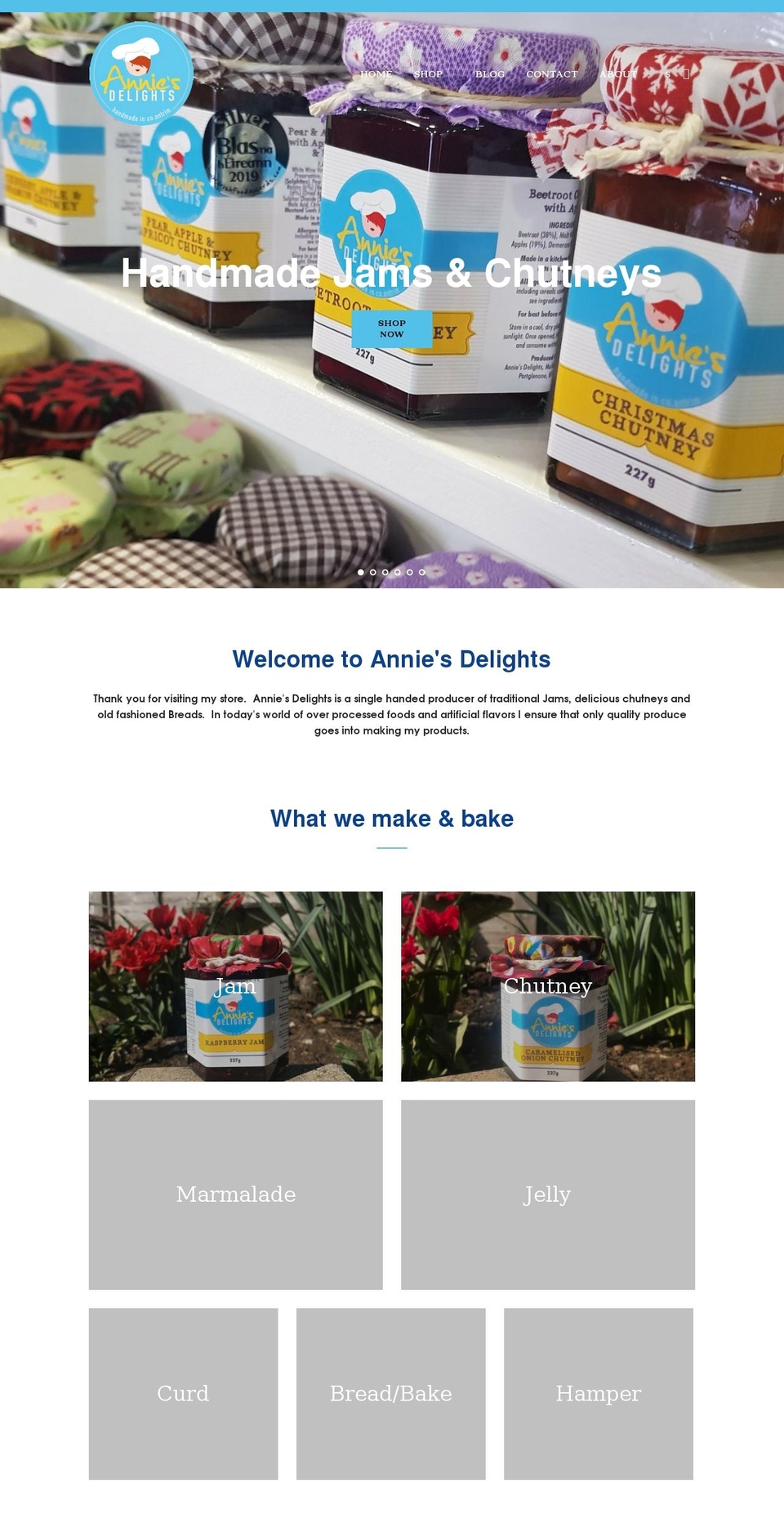 anniesdelights.com shopify website screenshot
