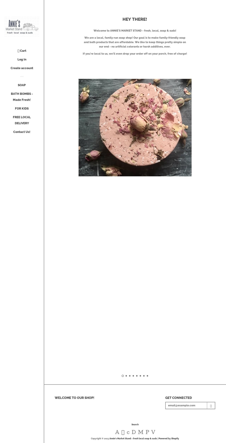 anniesmarketstand.com — Shopify storefront screenshot