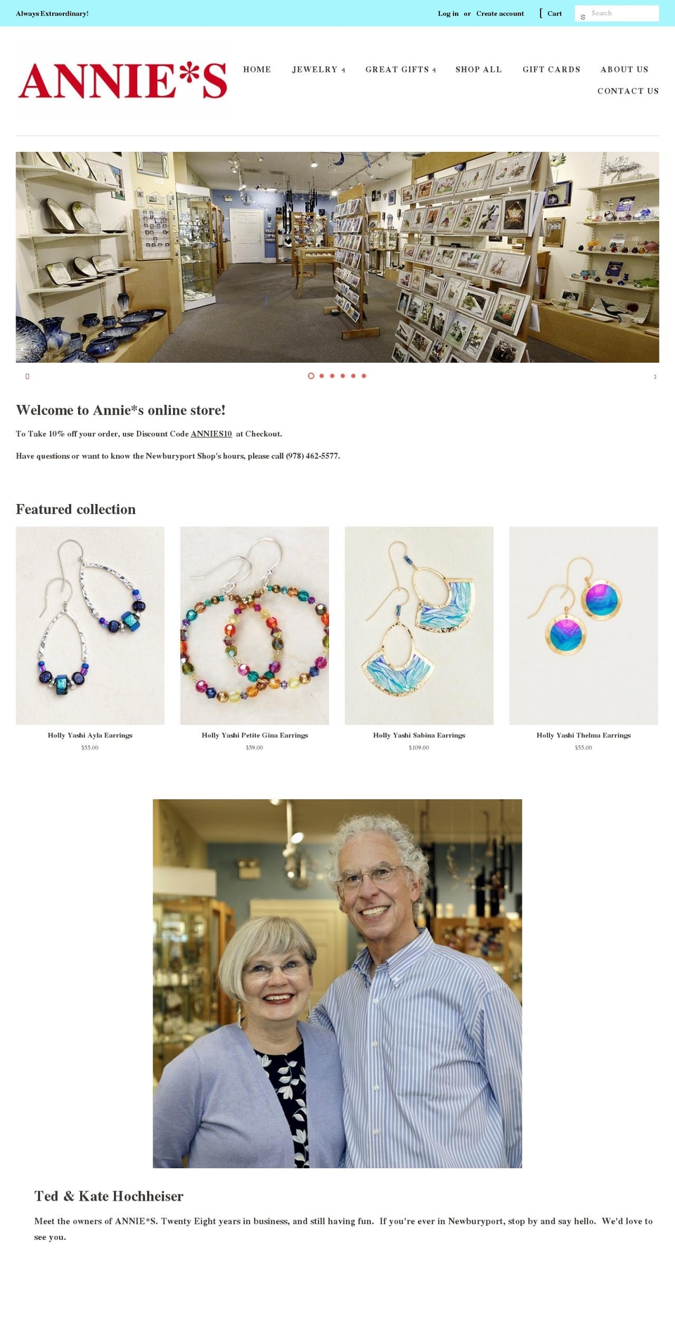 anniesnewburyport.com shopify website screenshot