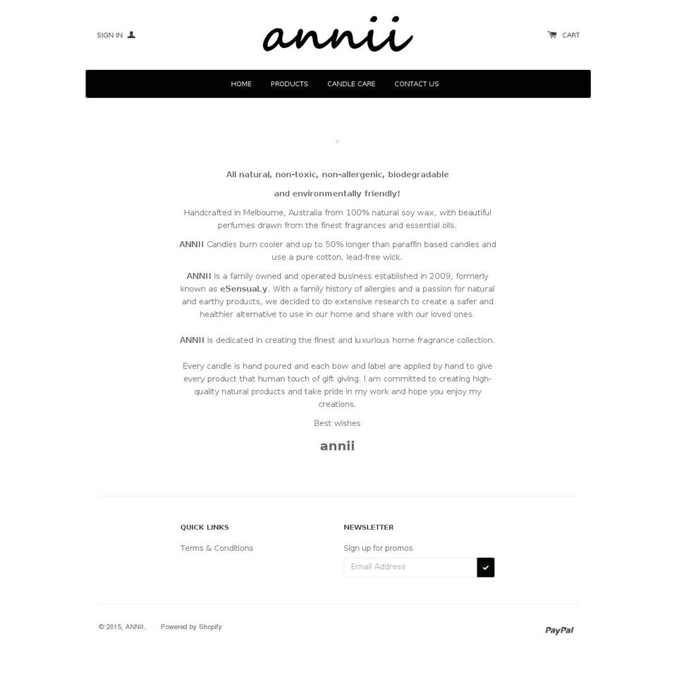 annii.com.au shopify website screenshot