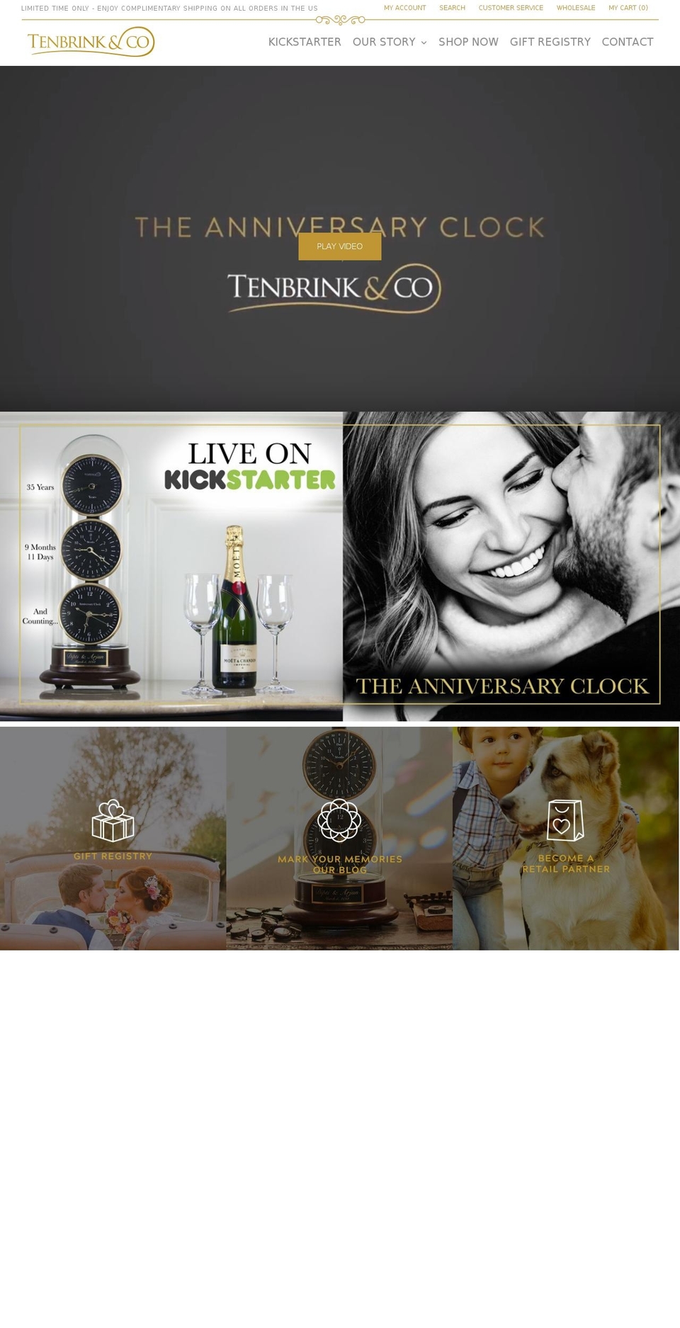 Tenbrink | Theme Shopify theme site example anniversaryclock.com