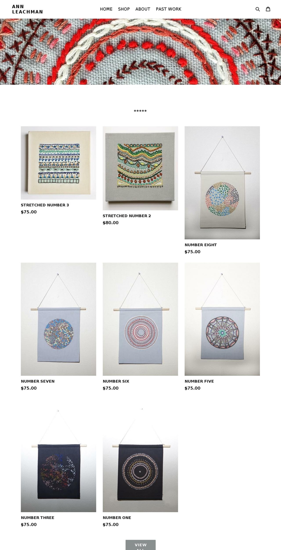 annleachman.com shopify website screenshot