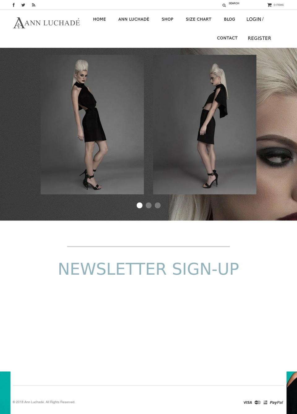 annluchade.com shopify website screenshot