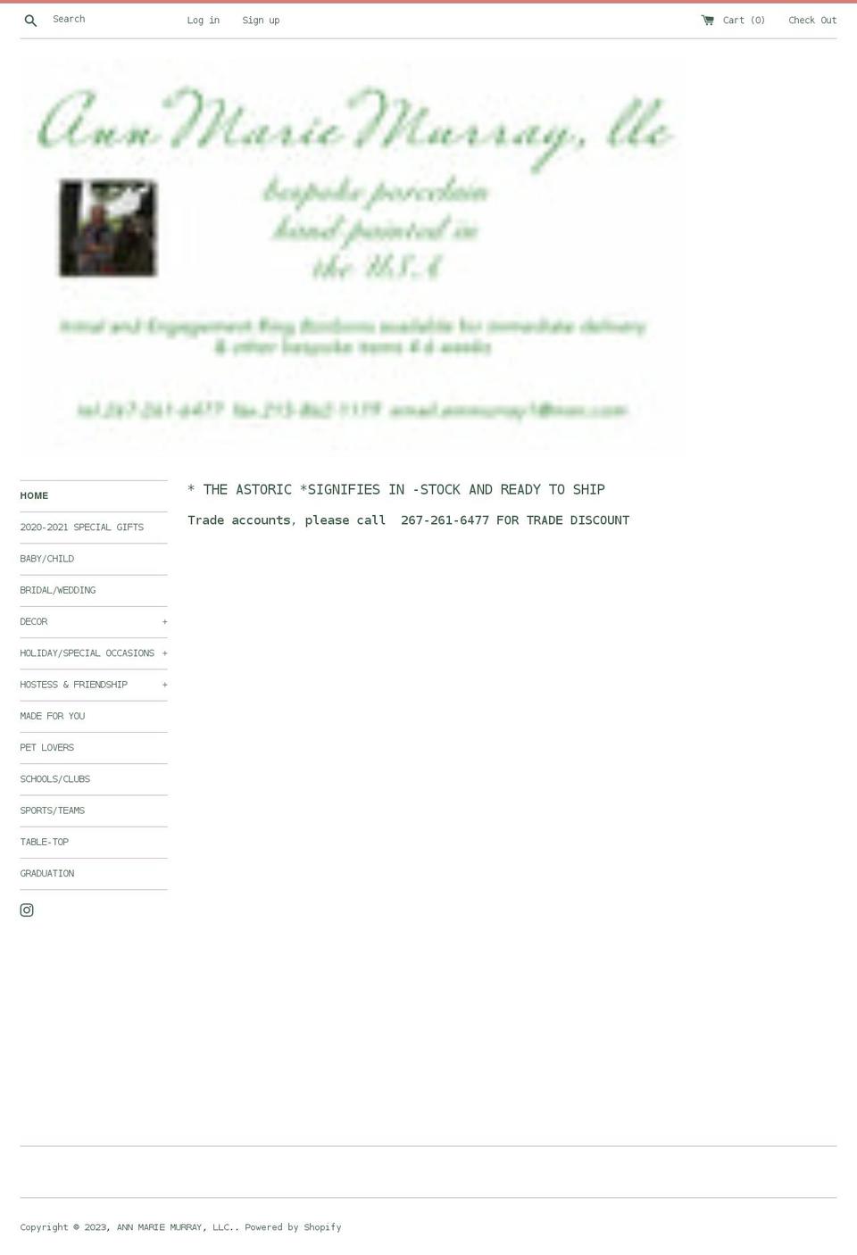 annmariemurrayllc.com shopify website screenshot