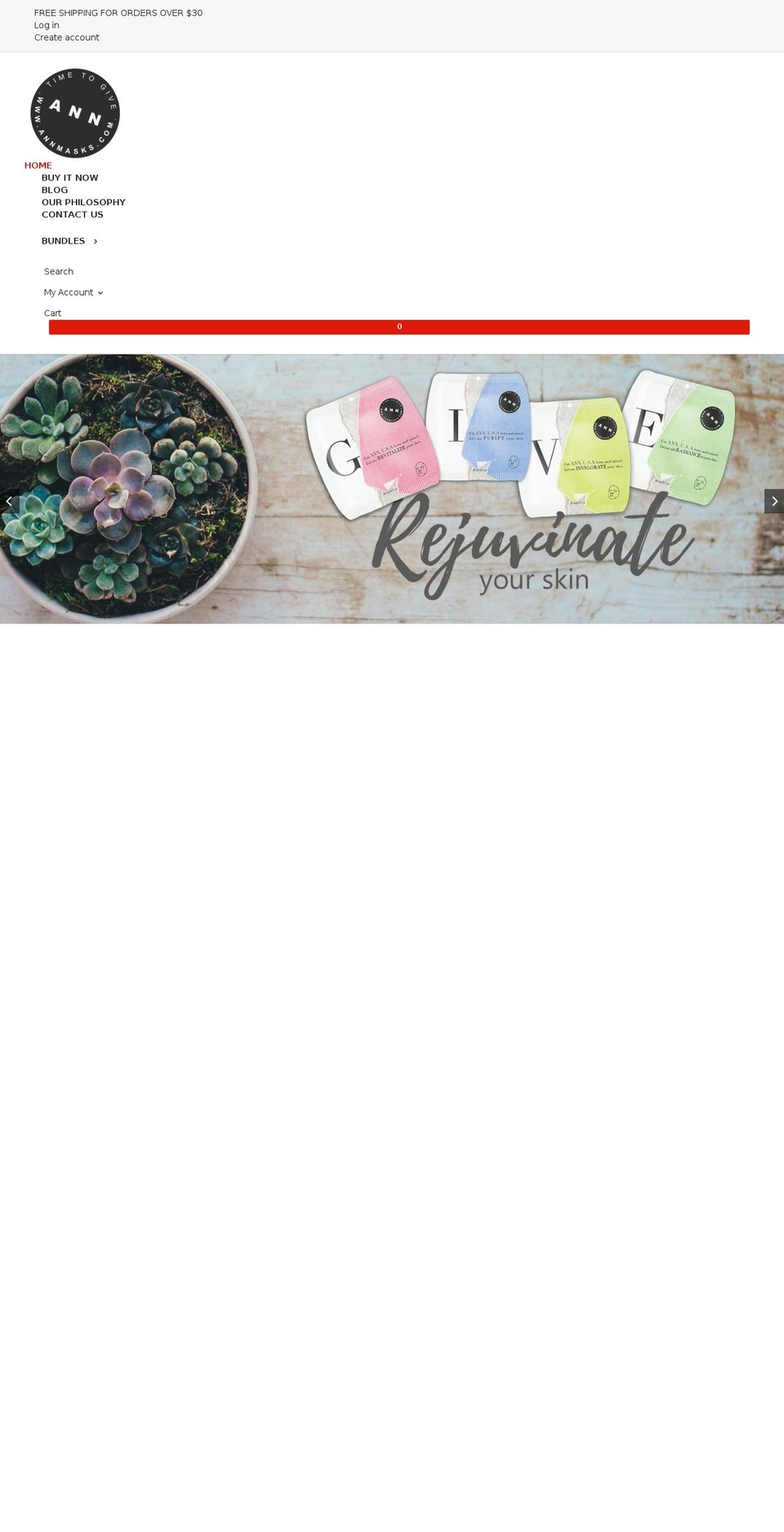 annmasks.com — Shopify storefront screenshot