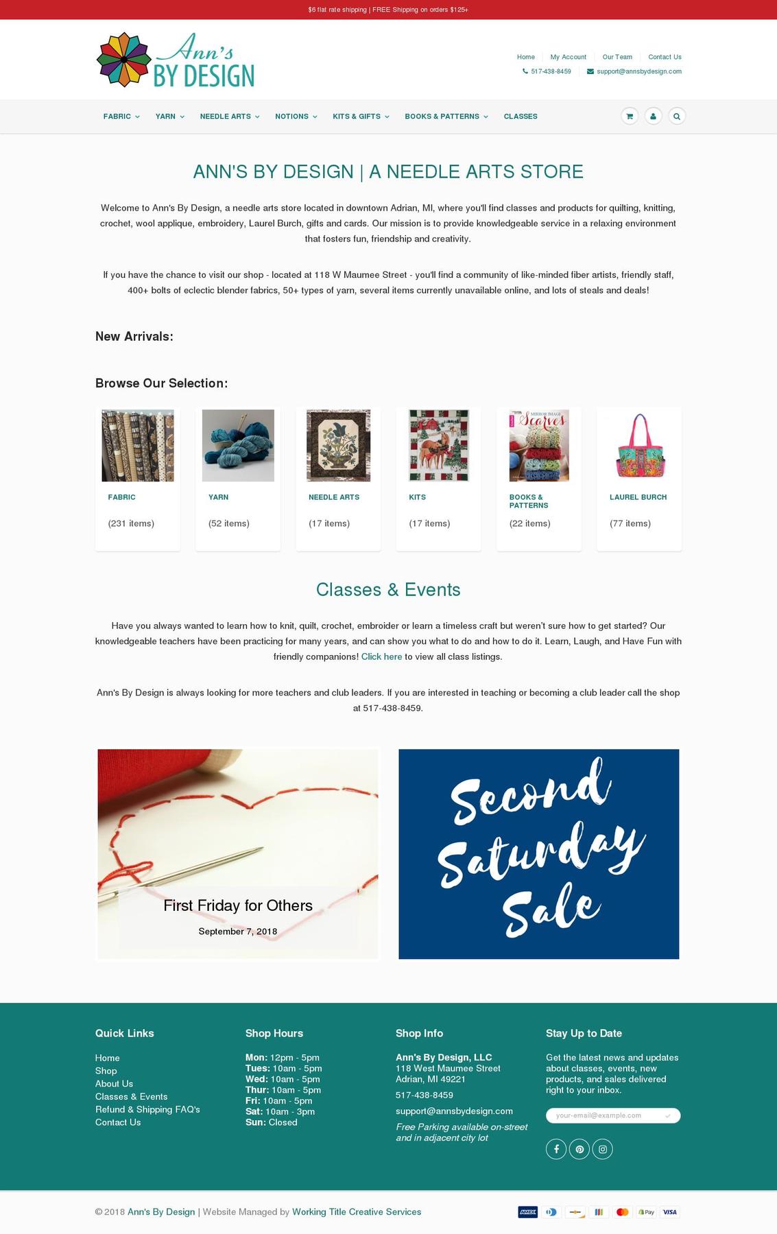 annsbydesign.com shopify website screenshot