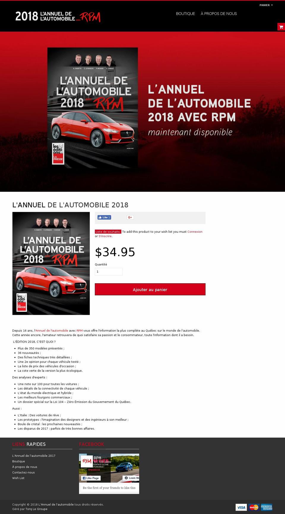 annuelauto.ca shopify website screenshot