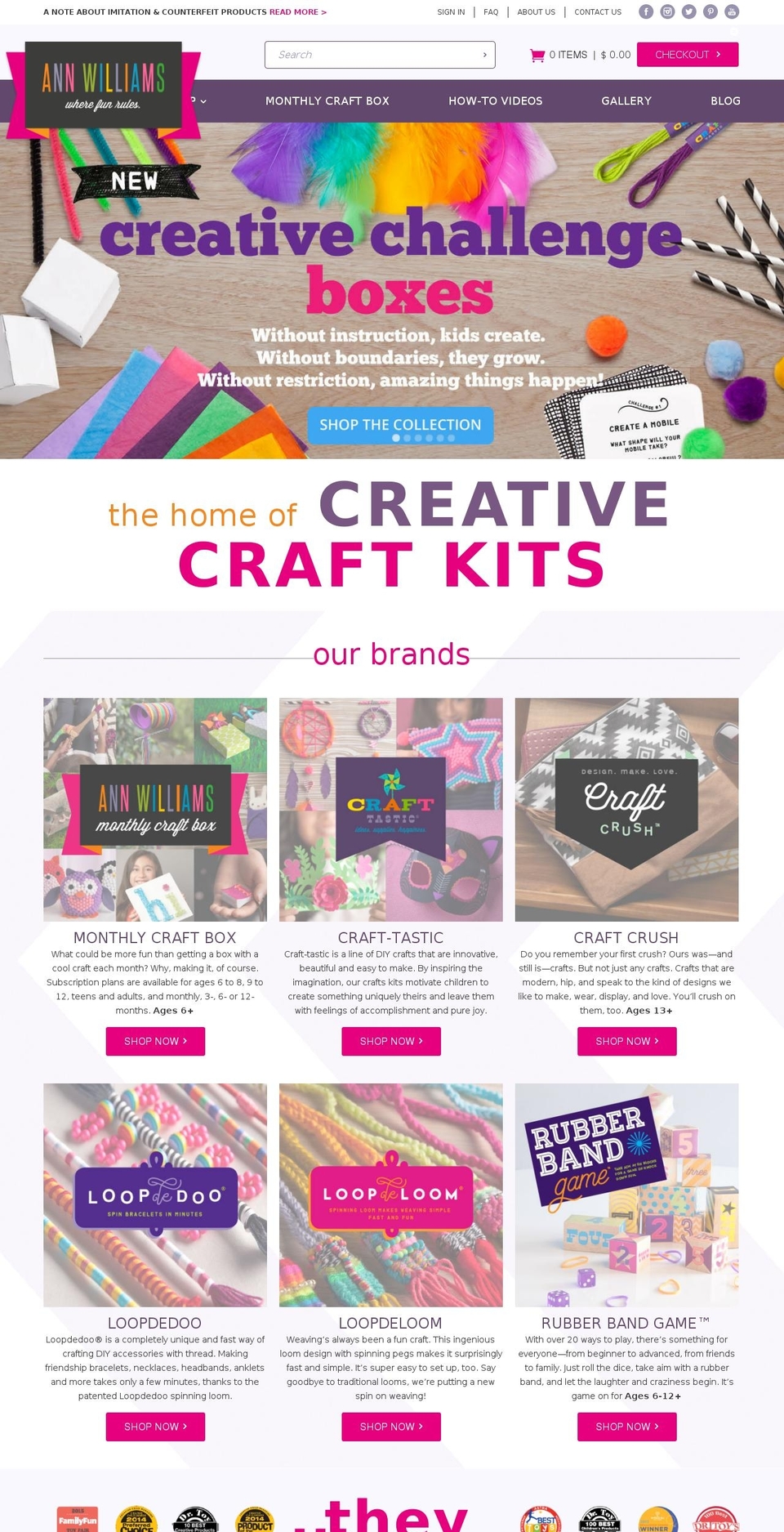 annwilliamsgroup.com shopify website screenshot