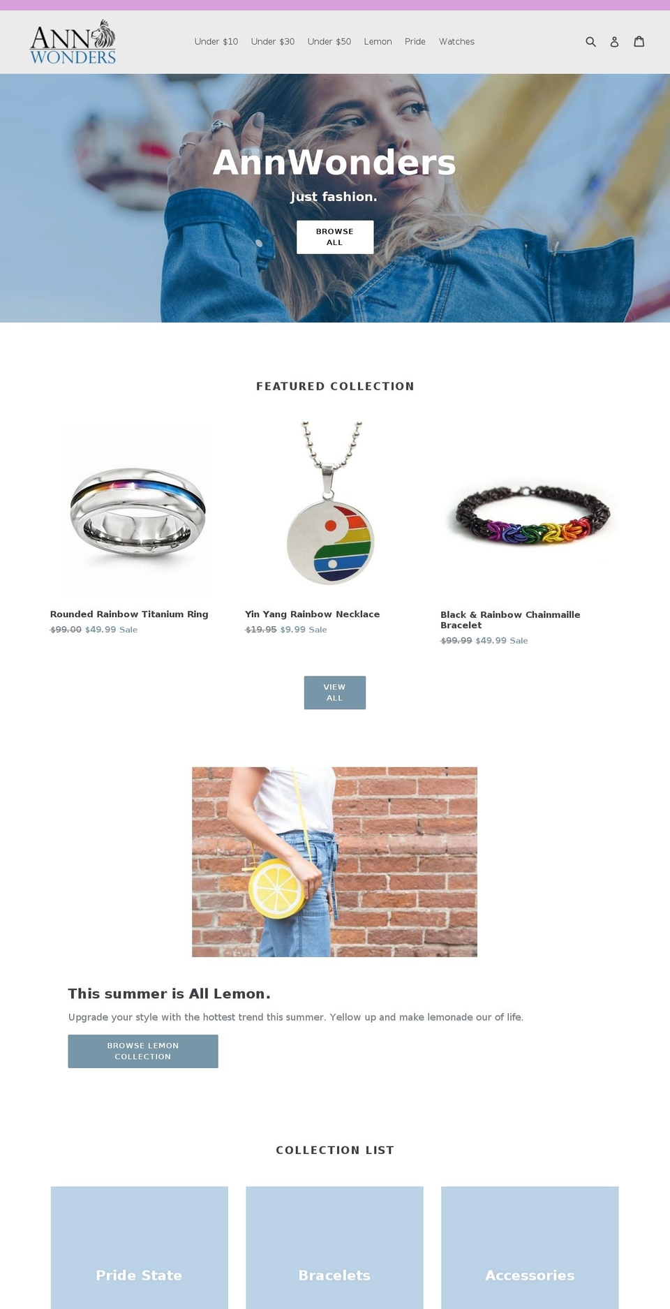 annwonders.com — Shopify storefront screenshot