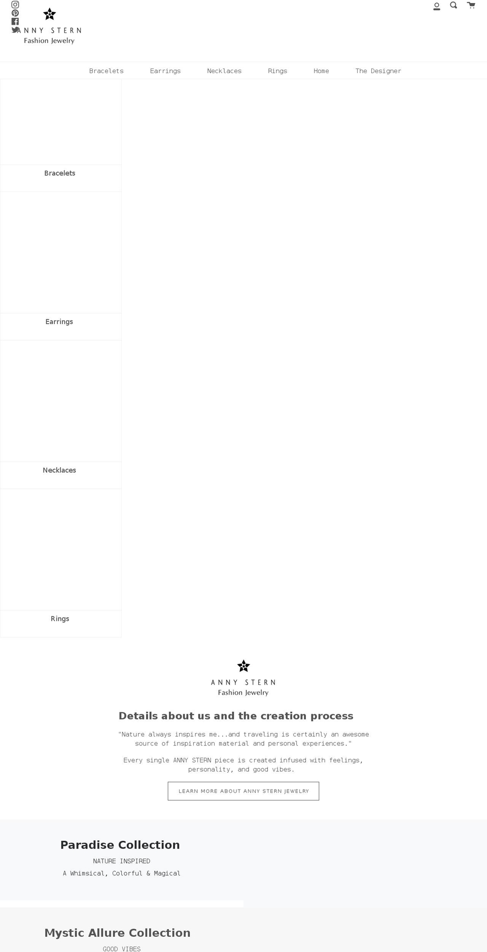 annystern.com shopify website screenshot