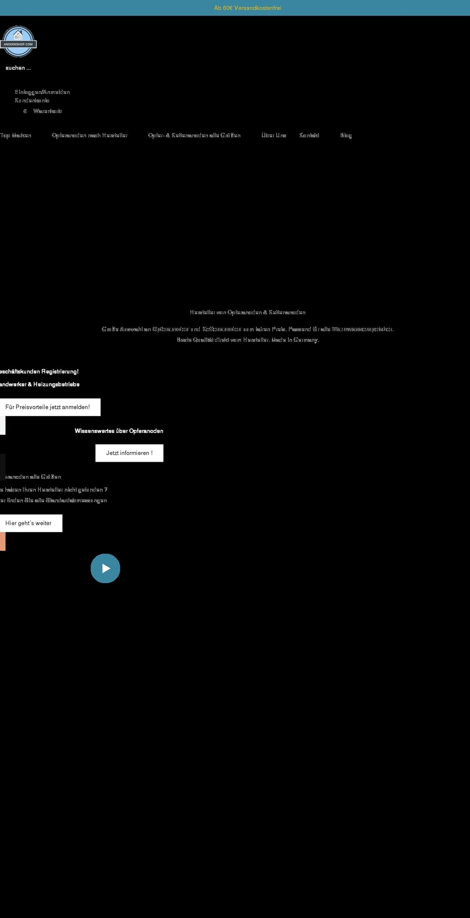 anodenshop.com shopify website screenshot