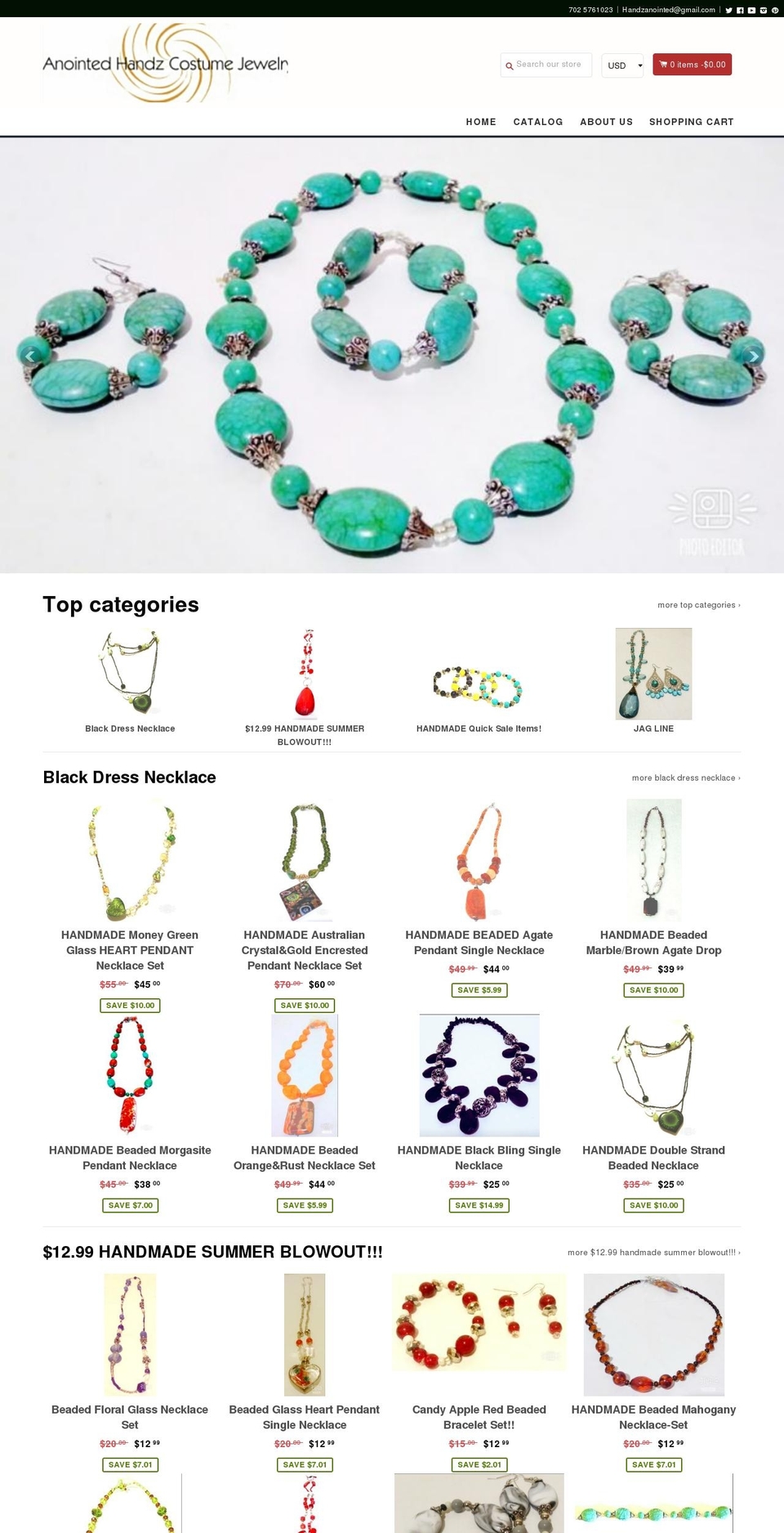 anointed-handz.com shopify website screenshot