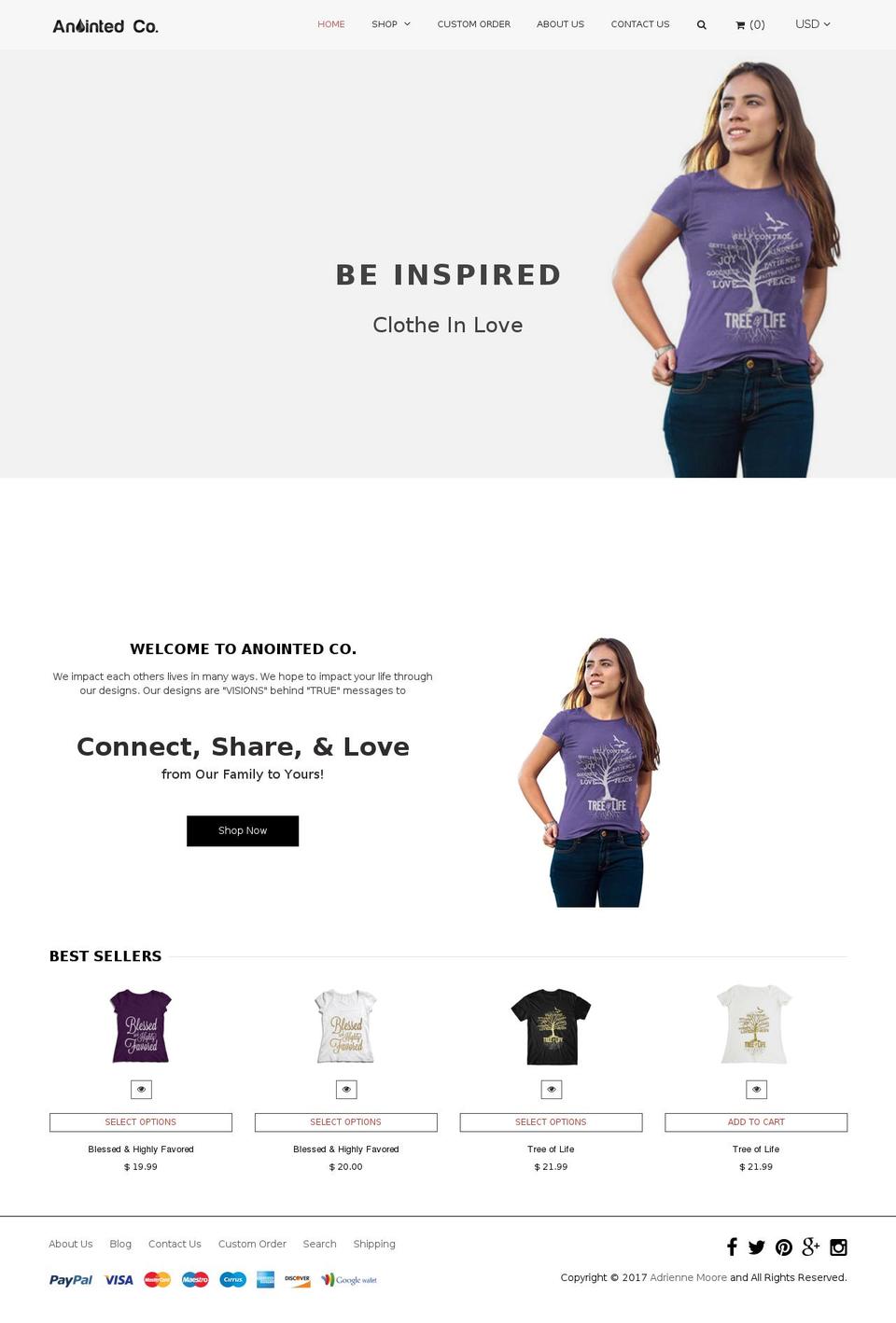 rt-queen-v1-0-5 Shopify theme site example anointedcompany.com