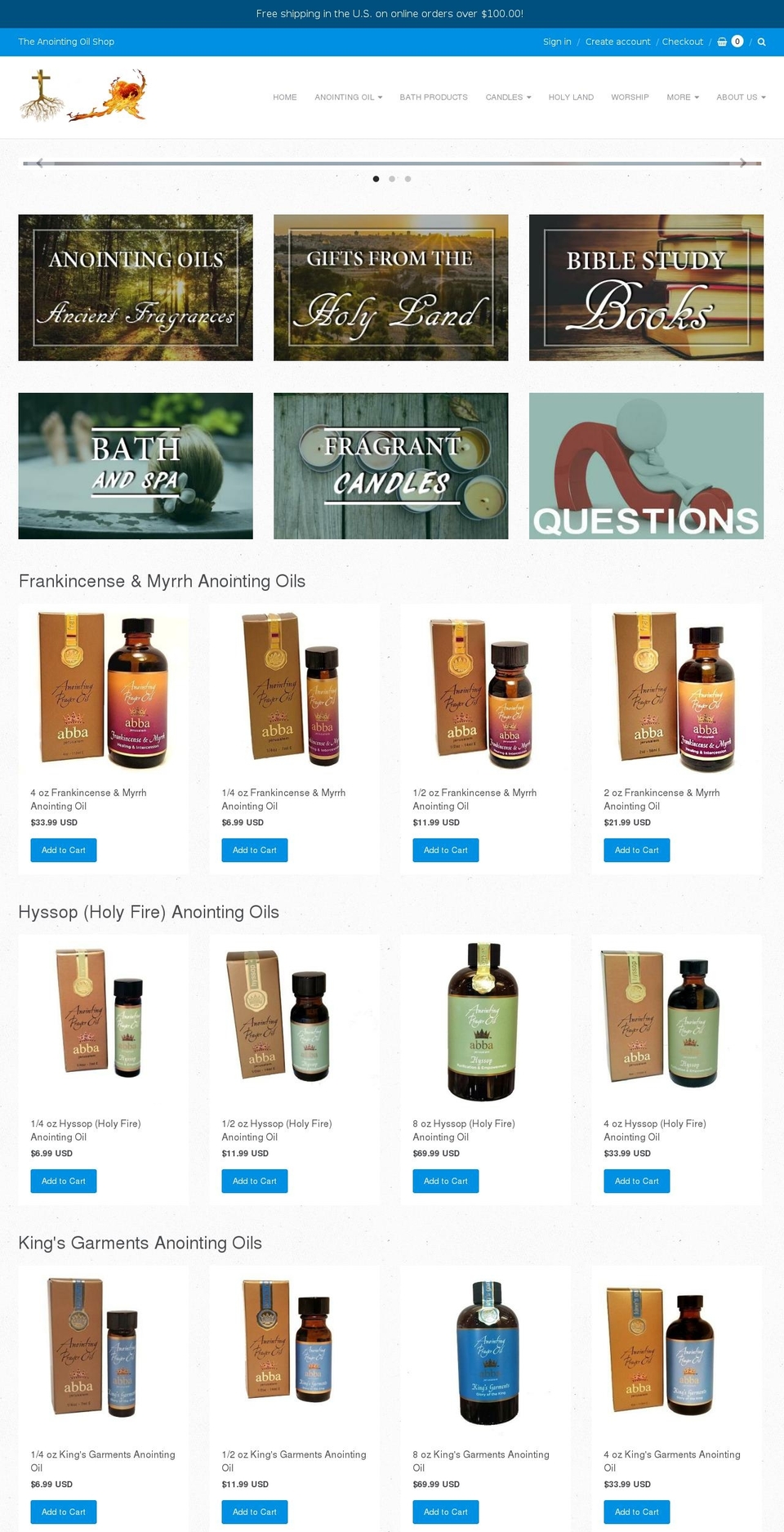 anointingoil.eu shopify website screenshot