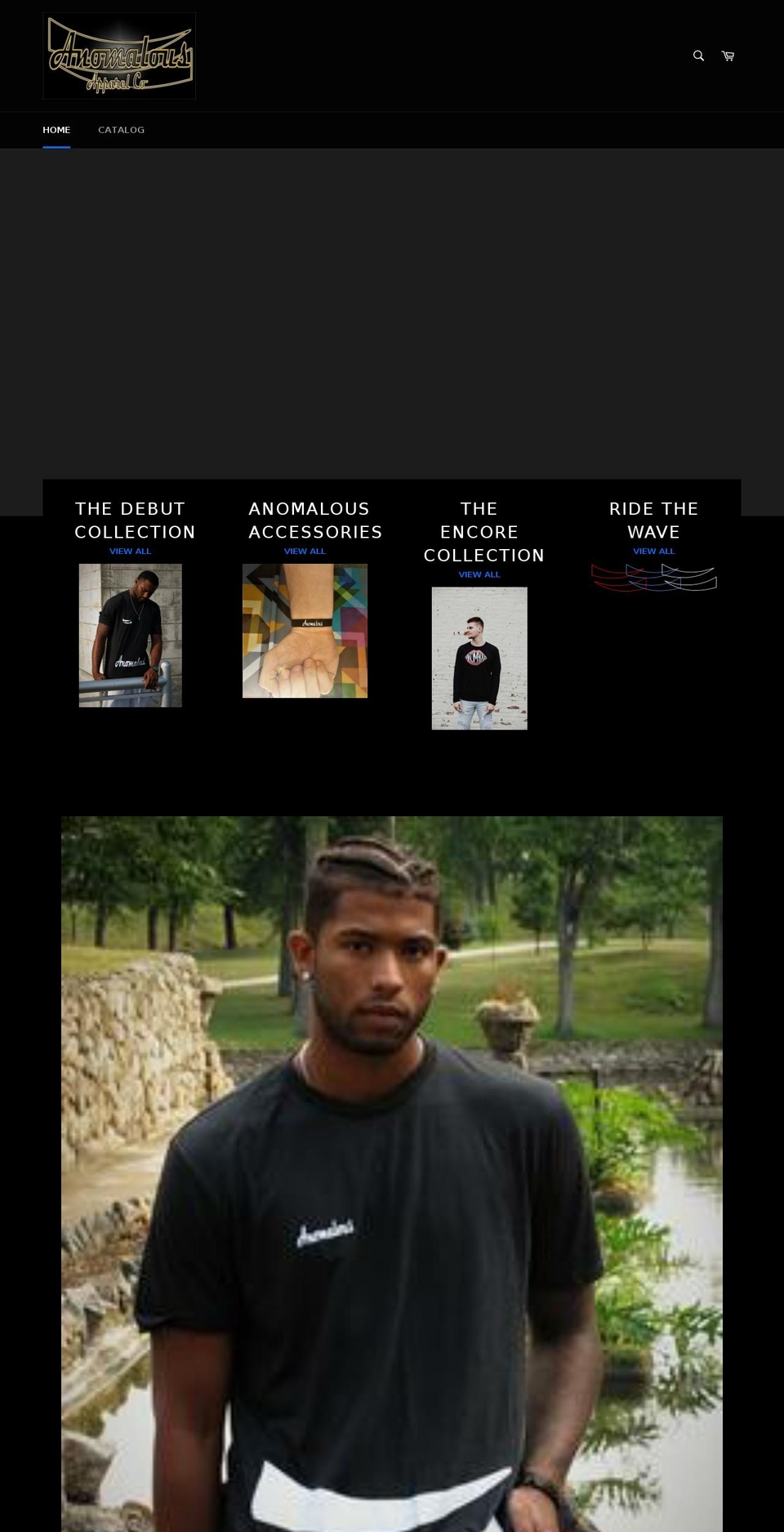 anomalousapparelco.com — Shopify storefront screenshot