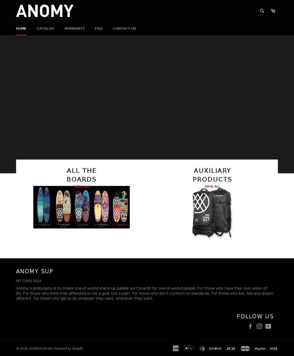 anomysupusa.com — Shopify storefront screenshot