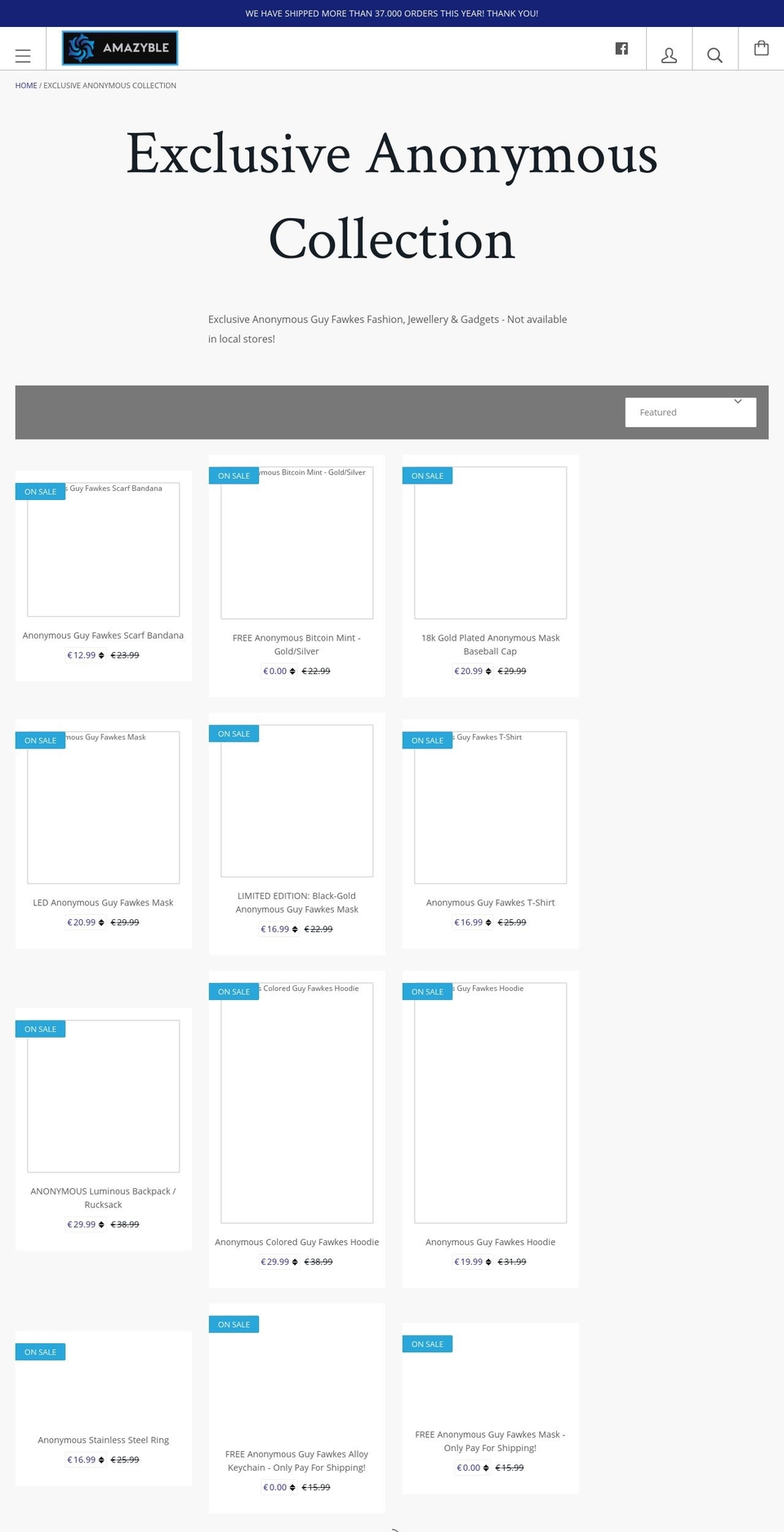 anon-store.com — Shopify storefront screenshot