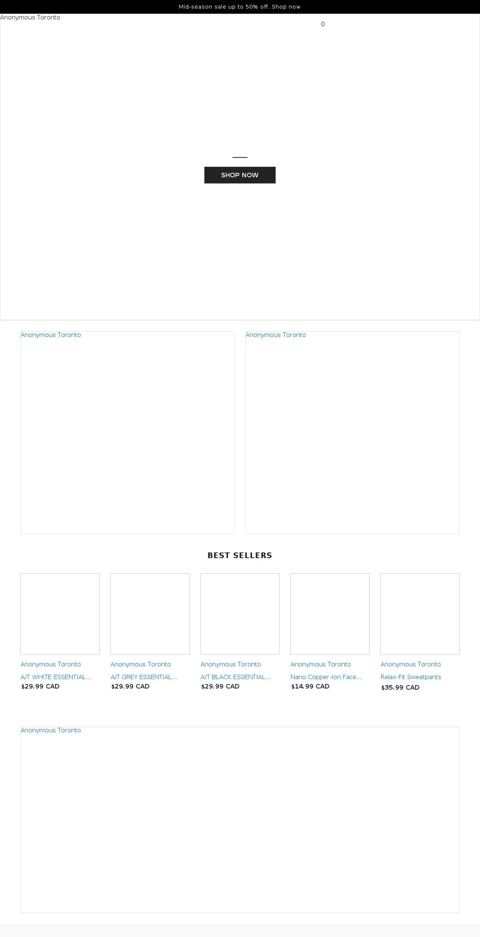 anonto.ca shopify website screenshot