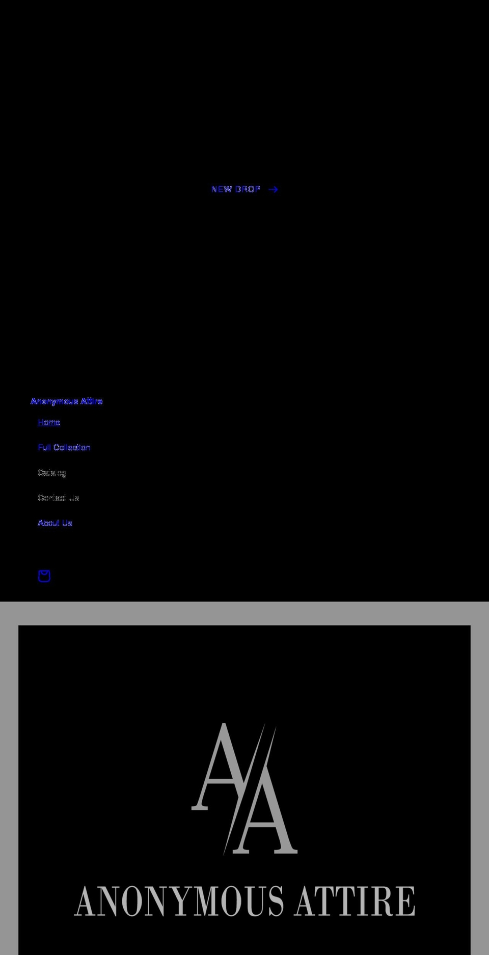 anonymousattire.com shopify website screenshot
