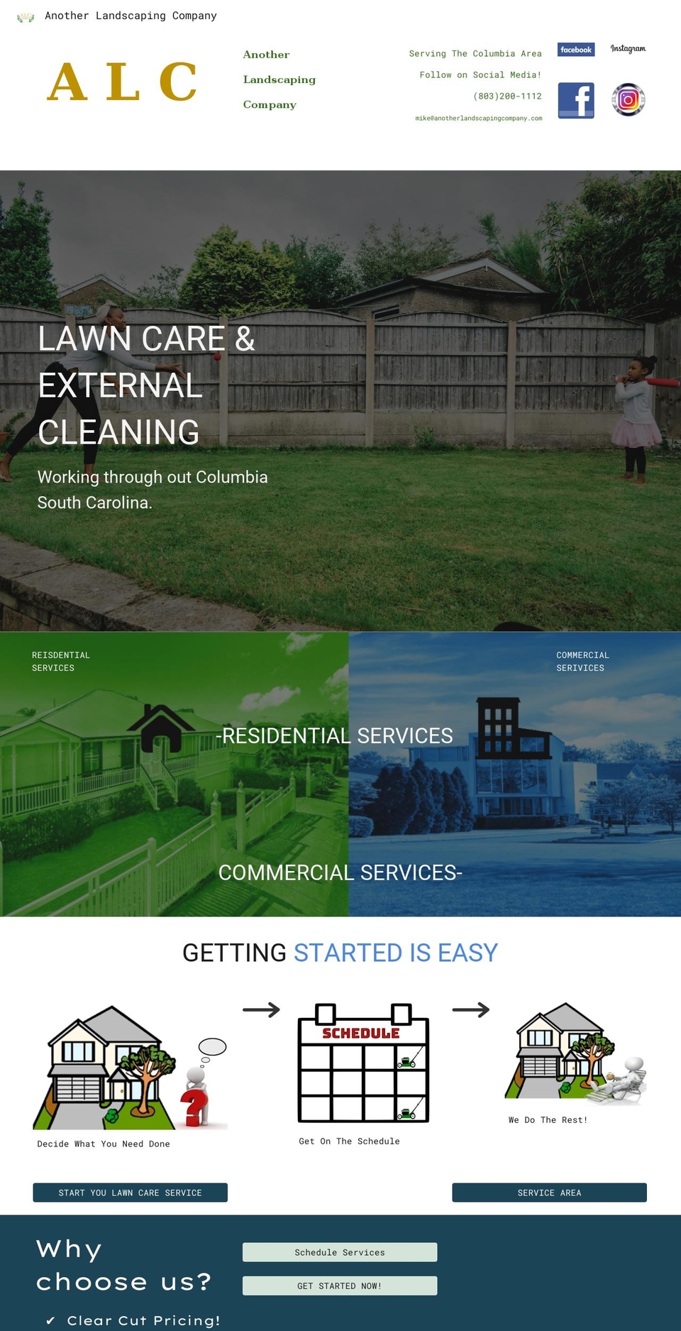 anotherlandscapingcompany.com shopify website screenshot