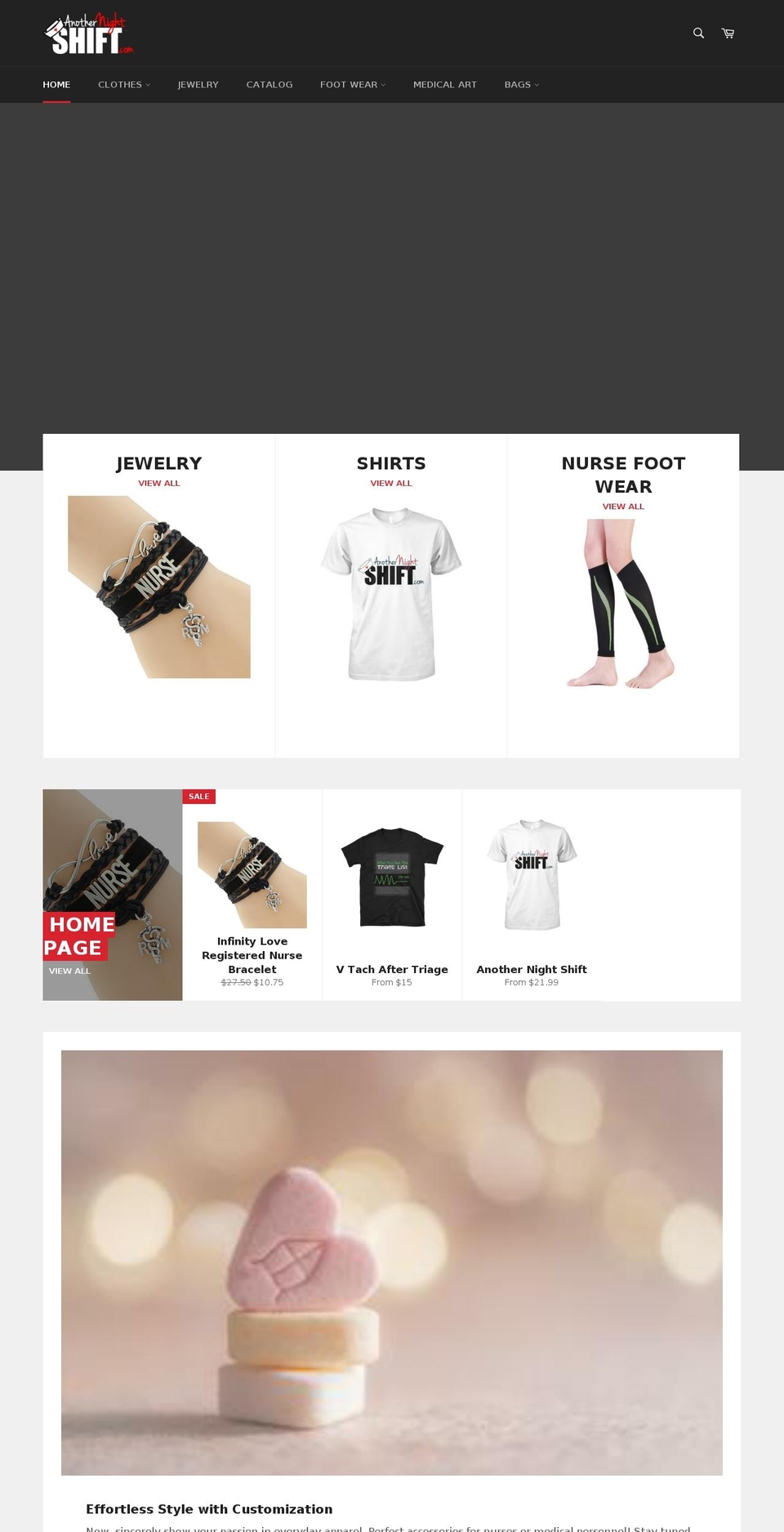 anothernightshift.com — Shopify storefront screenshot