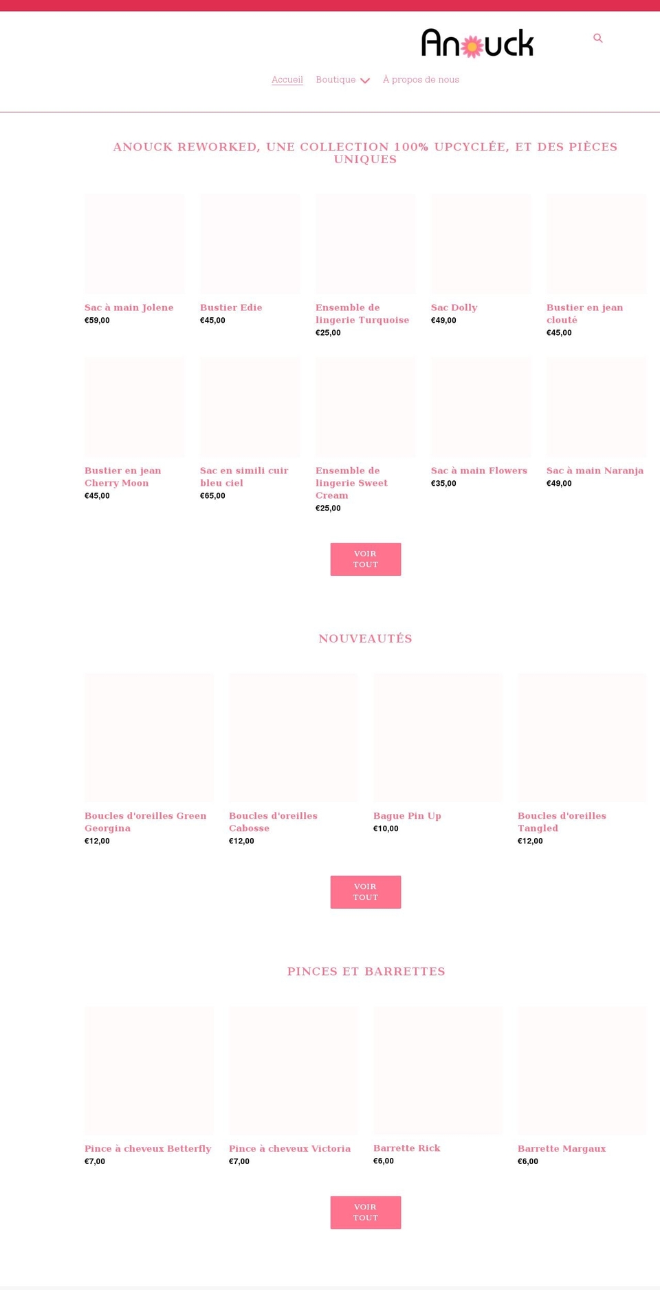 anouckparis.com shopify website screenshot