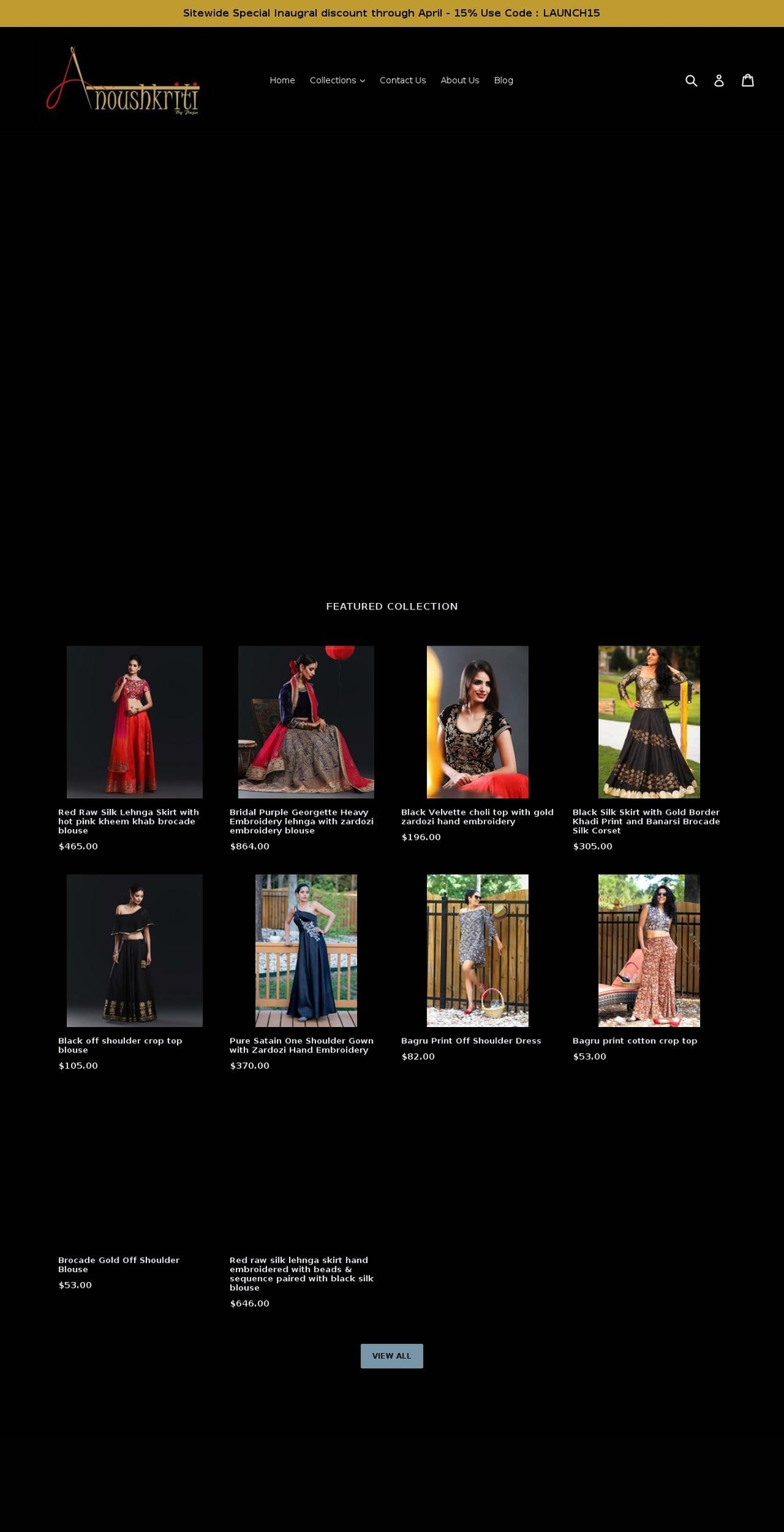 anoushkriti.com — Shopify storefront screenshot