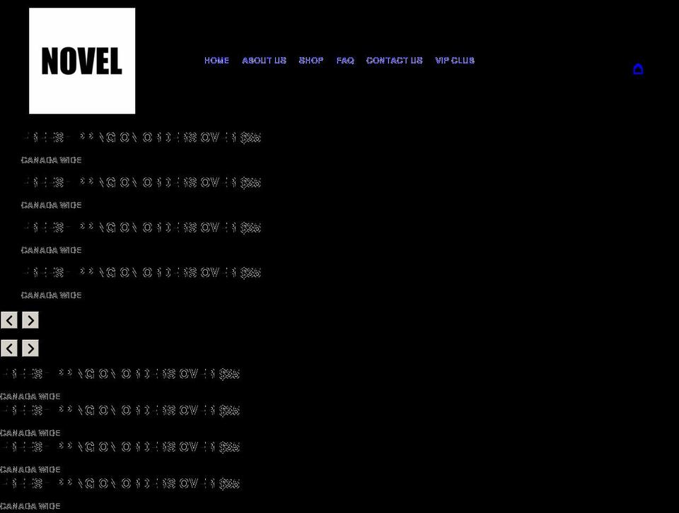anovelstore.com shopify website screenshot