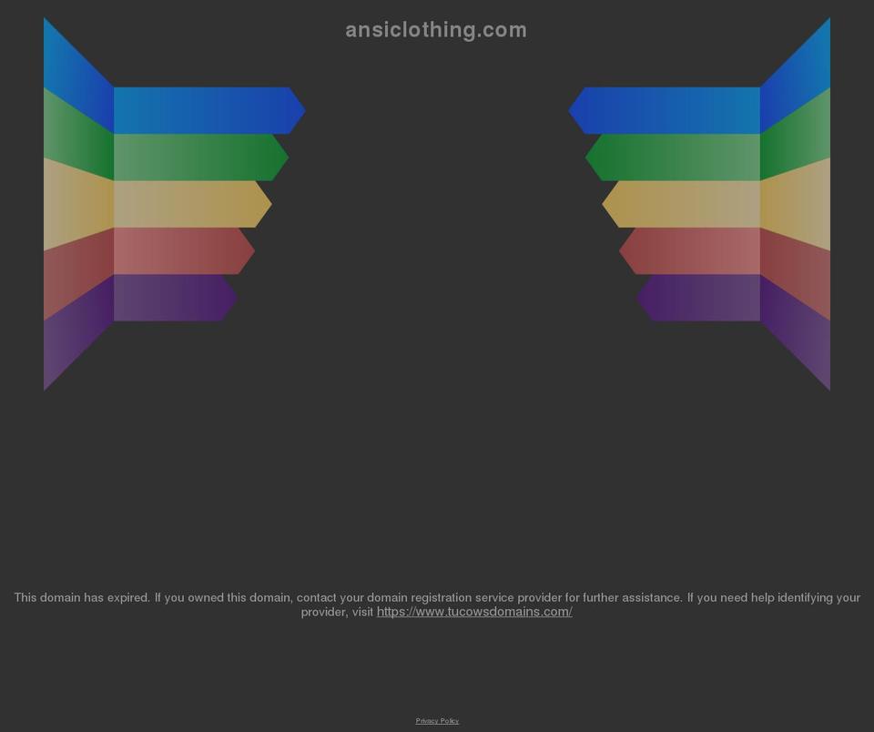 ansiclothing.com shopify website screenshot