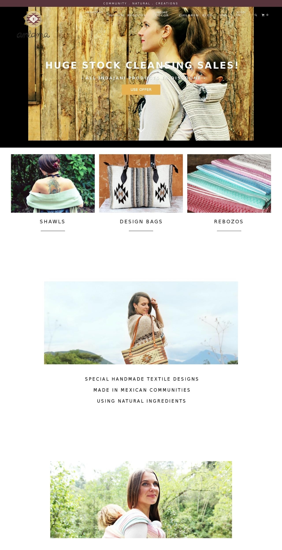 antamashop.com shopify website screenshot