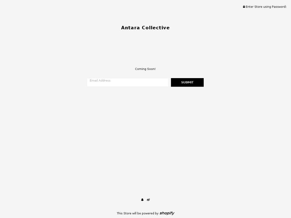 antaracollective.com — Shopify storefront screenshot