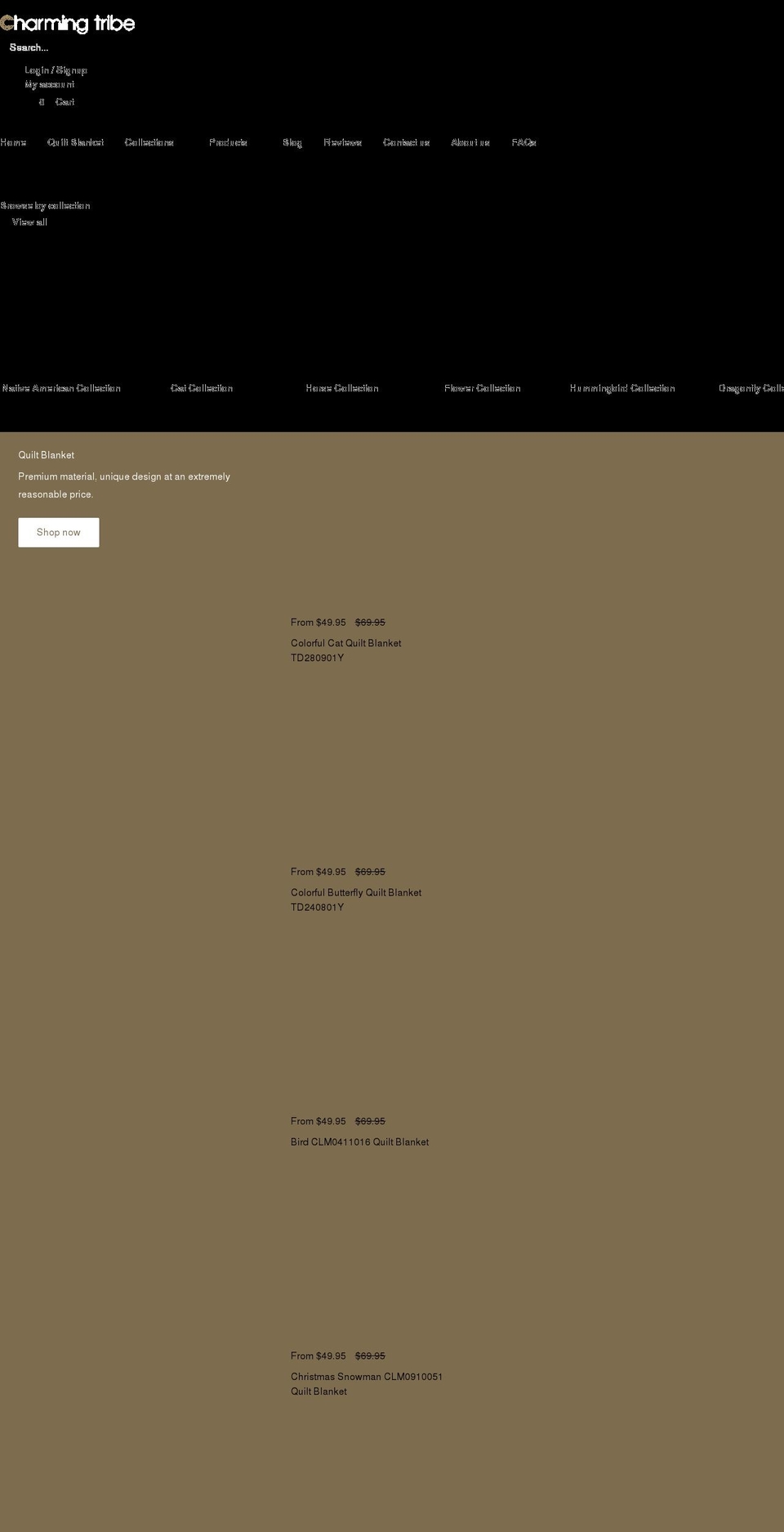 antcozyfabric.com shopify website screenshot