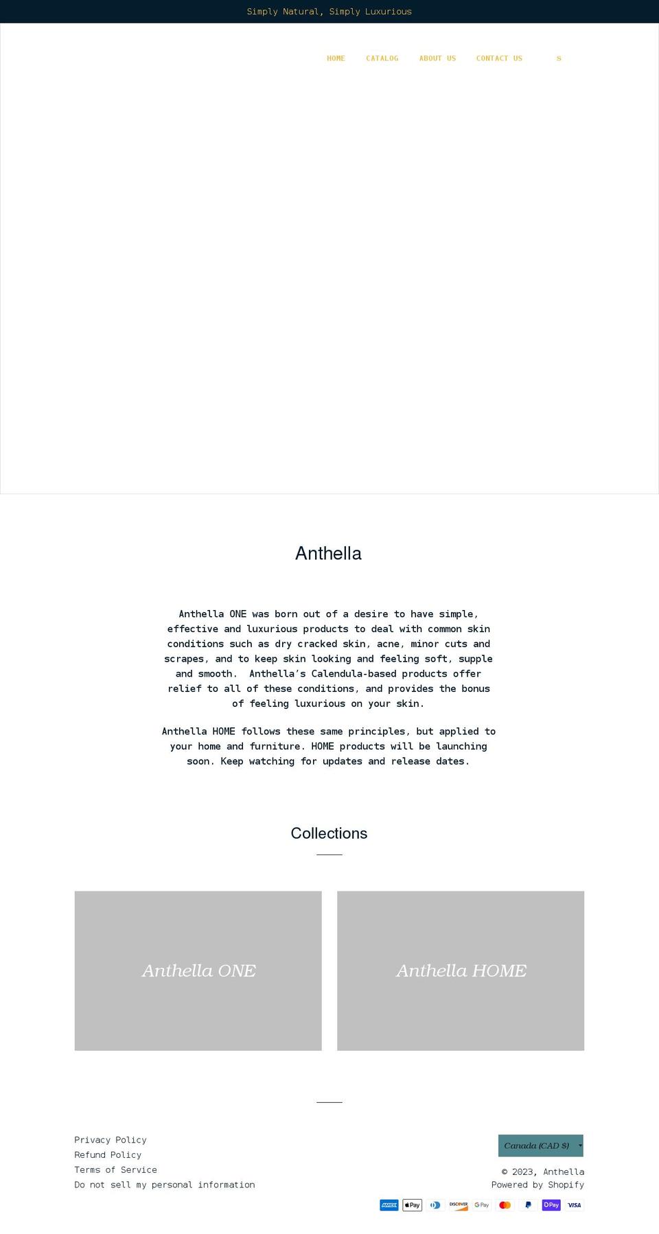 anthella.com shopify website screenshot