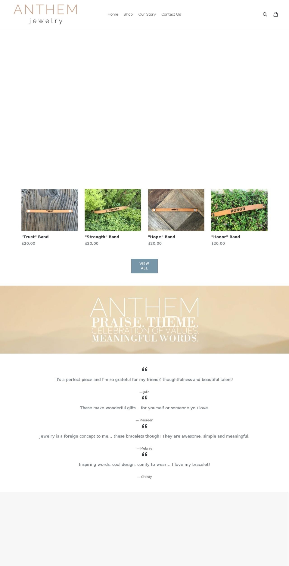 anthemjewelry.com — Shopify storefront screenshot