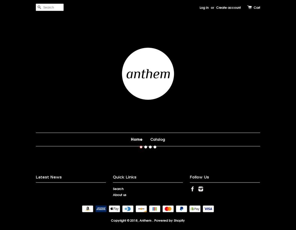 anthemsalon.com — Shopify storefront screenshot