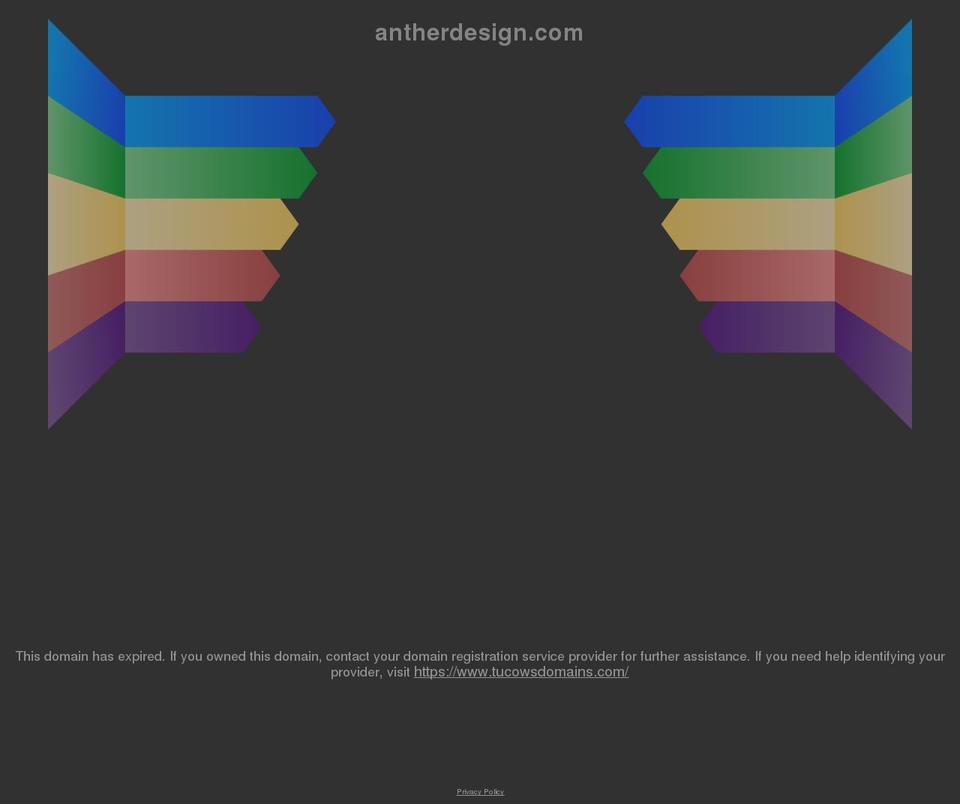 antherdesign.com shopify website screenshot