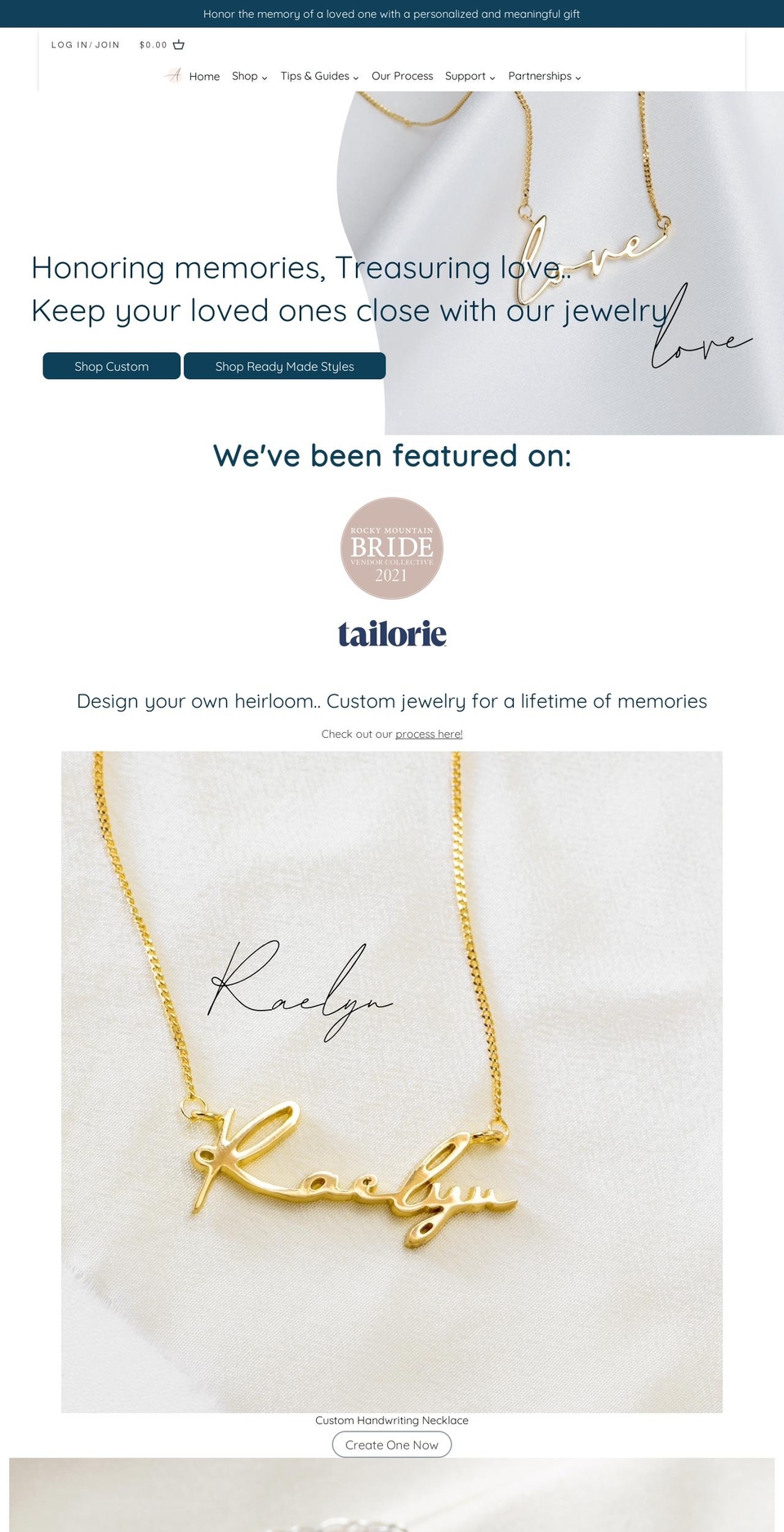 anthologyjewelry.com shopify website screenshot
