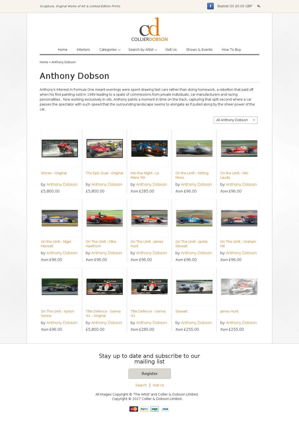 anthonydobson.com shopify website screenshot