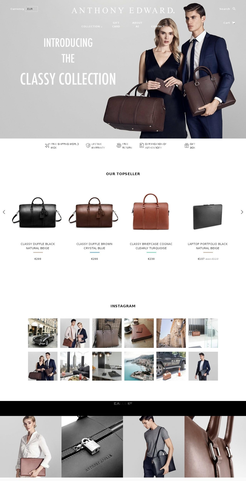anthonyedward.com — Shopify storefront screenshot