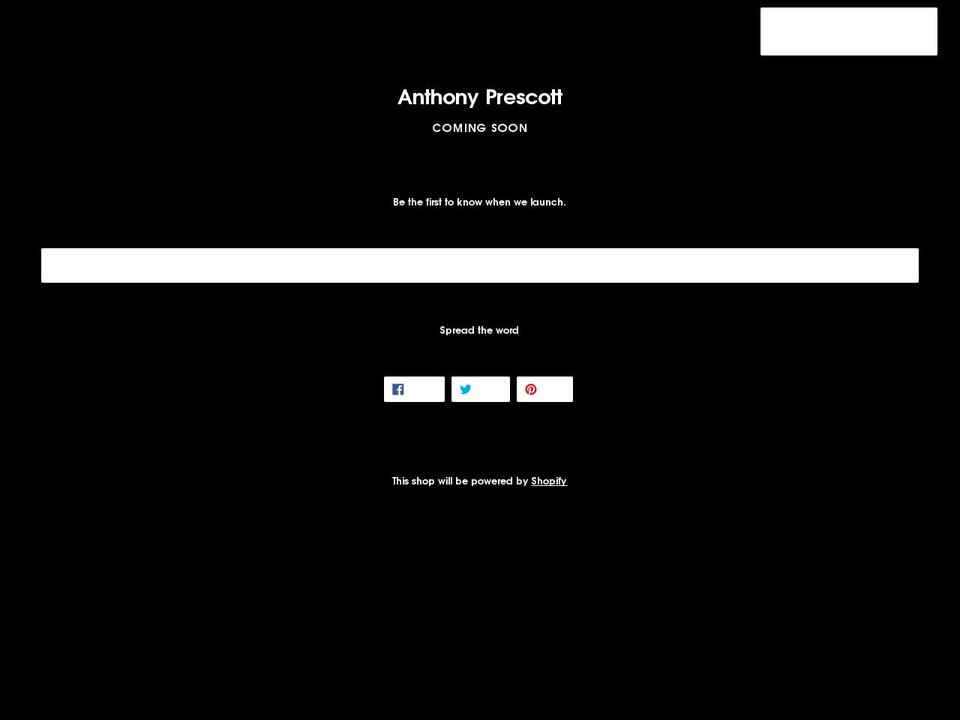 anthonyprescott.com — Shopify storefront screenshot