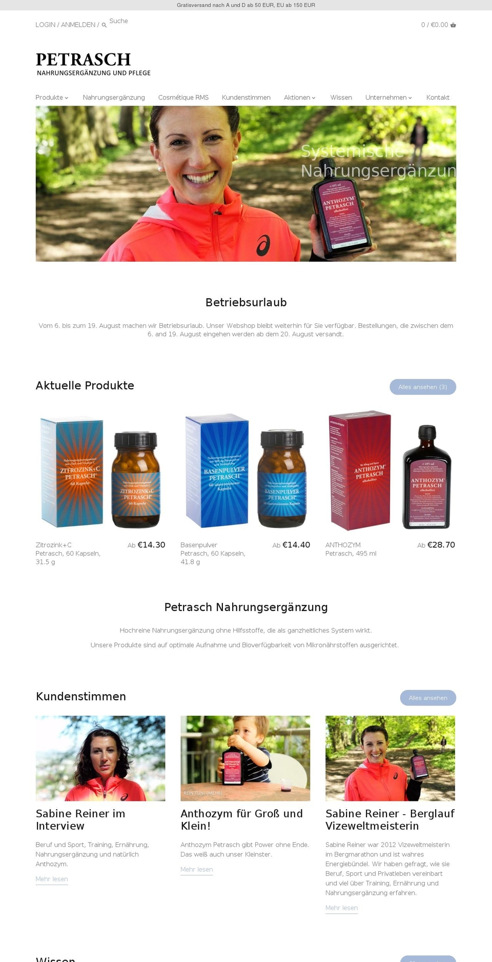 anthozym.com shopify website screenshot