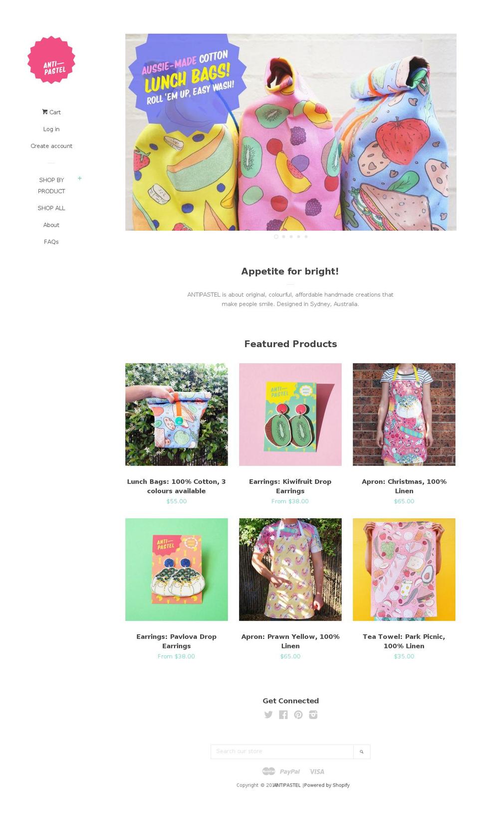 anti-pastel.com shopify website screenshot