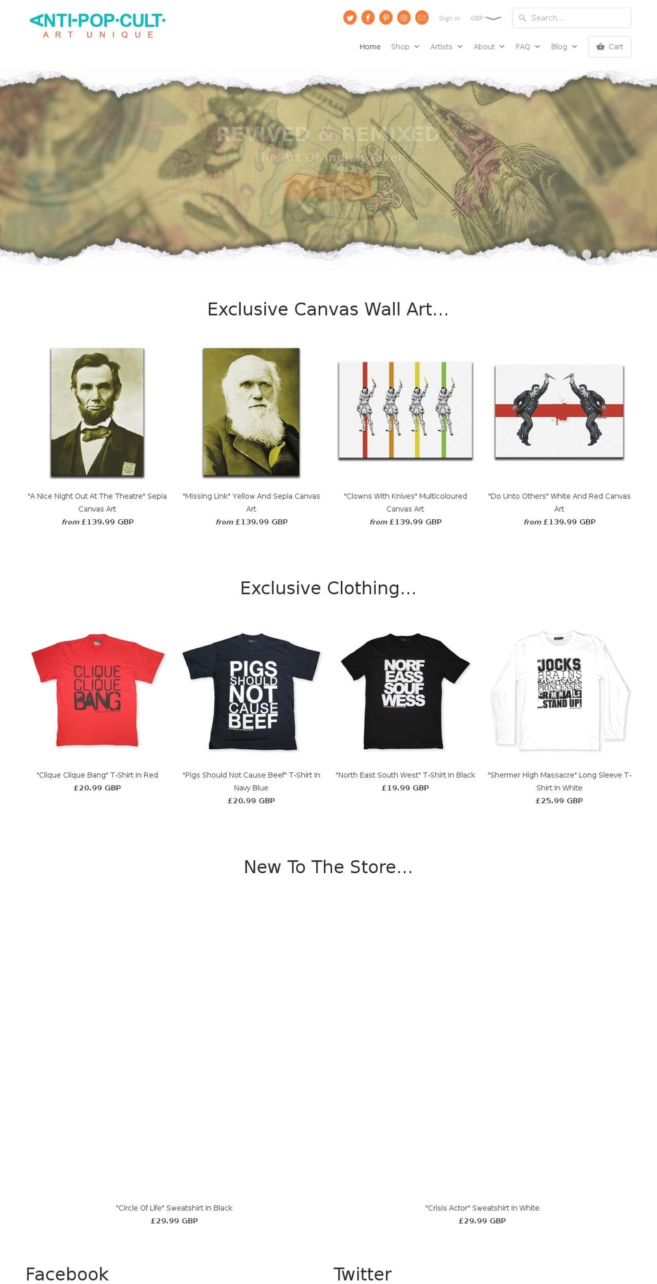 anti-pop-cult.com shopify website screenshot