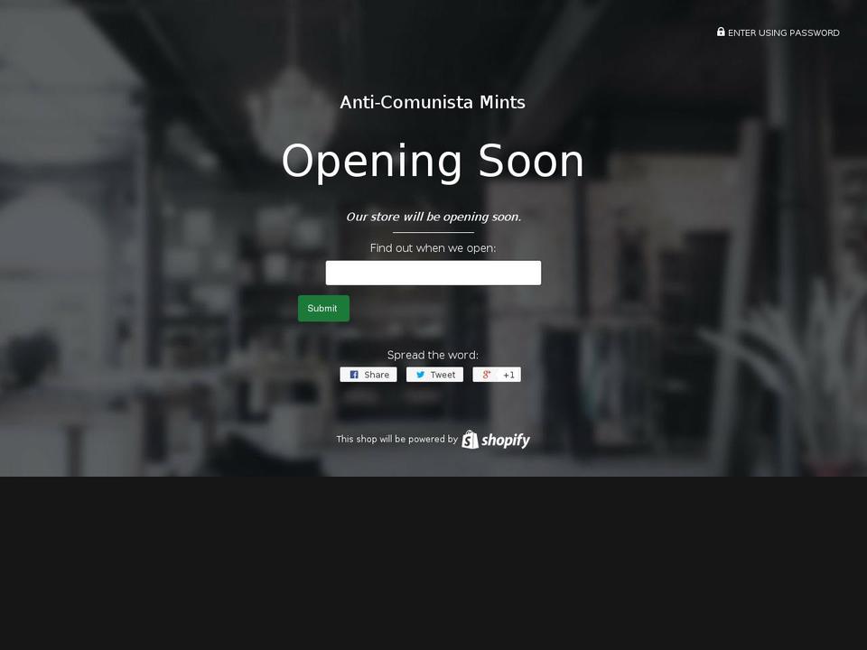 anticomunistamints.com shopify website screenshot