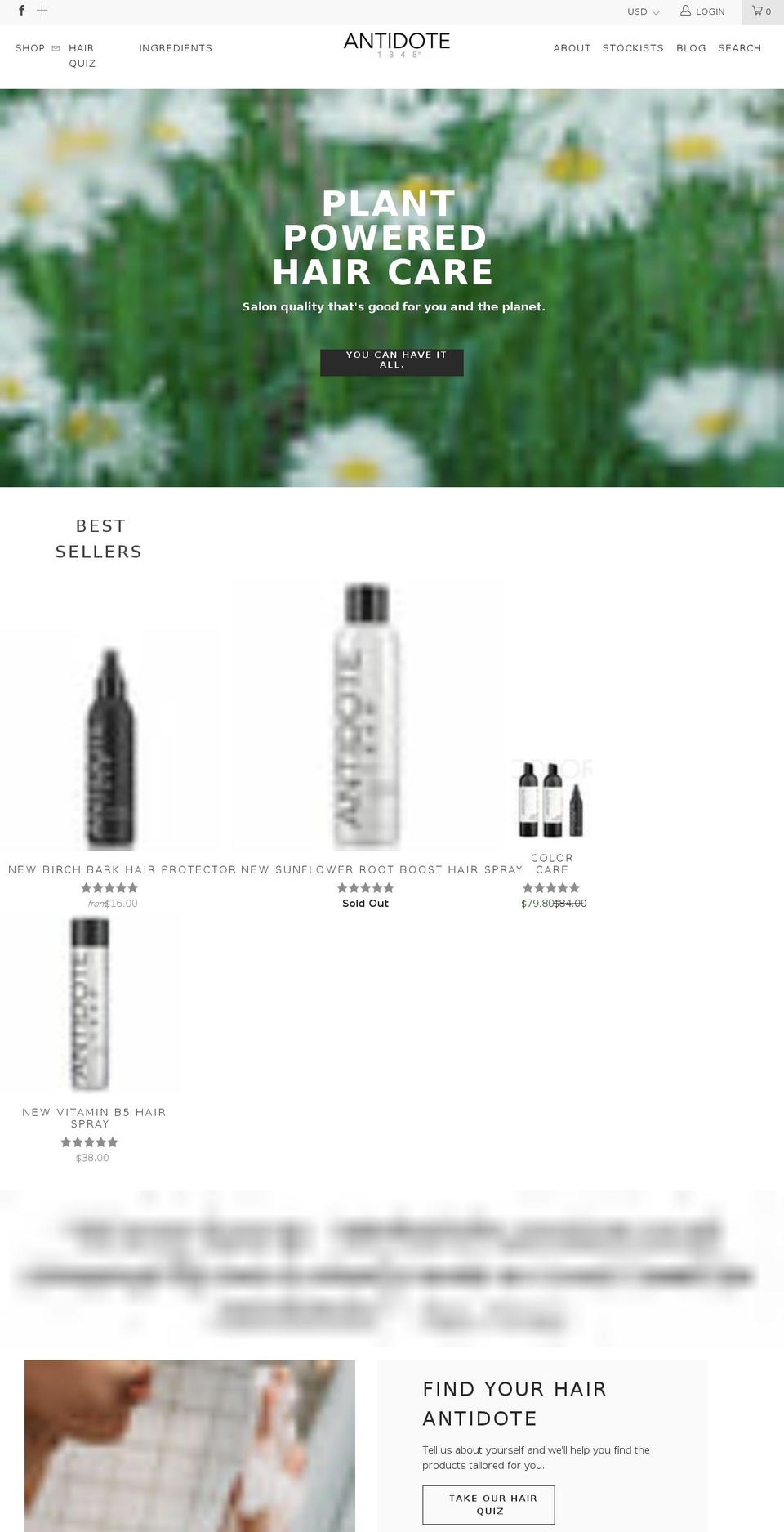 antidote1848.com shopify website screenshot