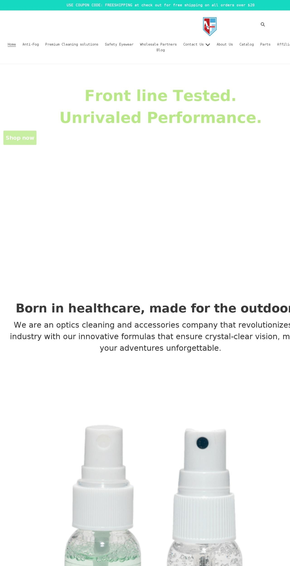 antifogusa.com shopify website screenshot