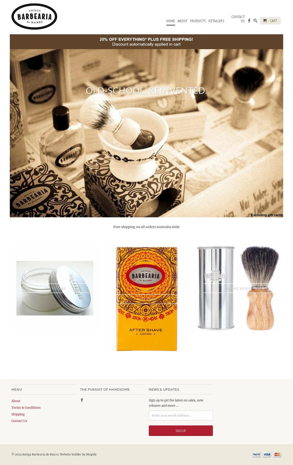 antigabarbearia.com.au shopify website screenshot
