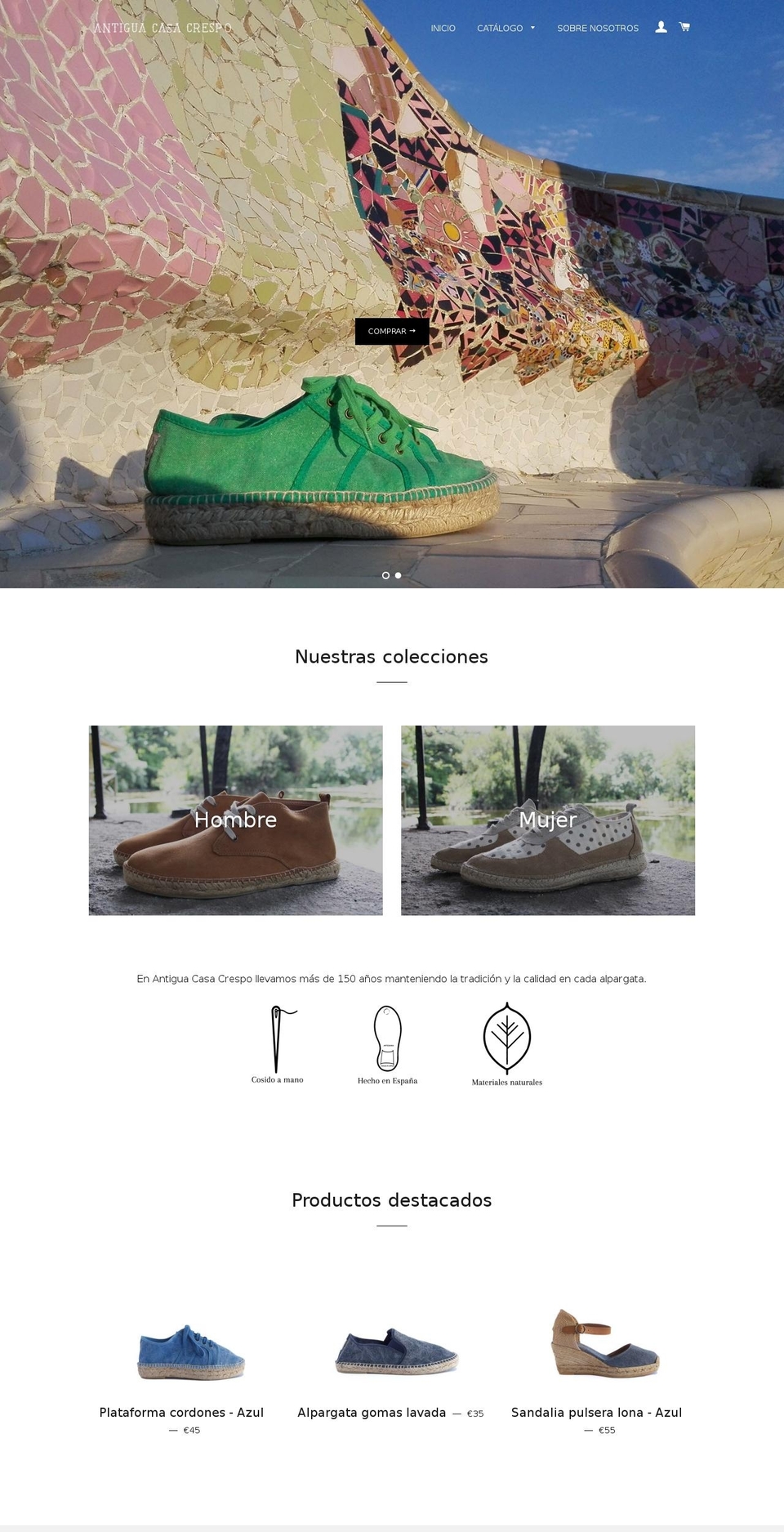 antiguacasacrespo.com shopify website screenshot