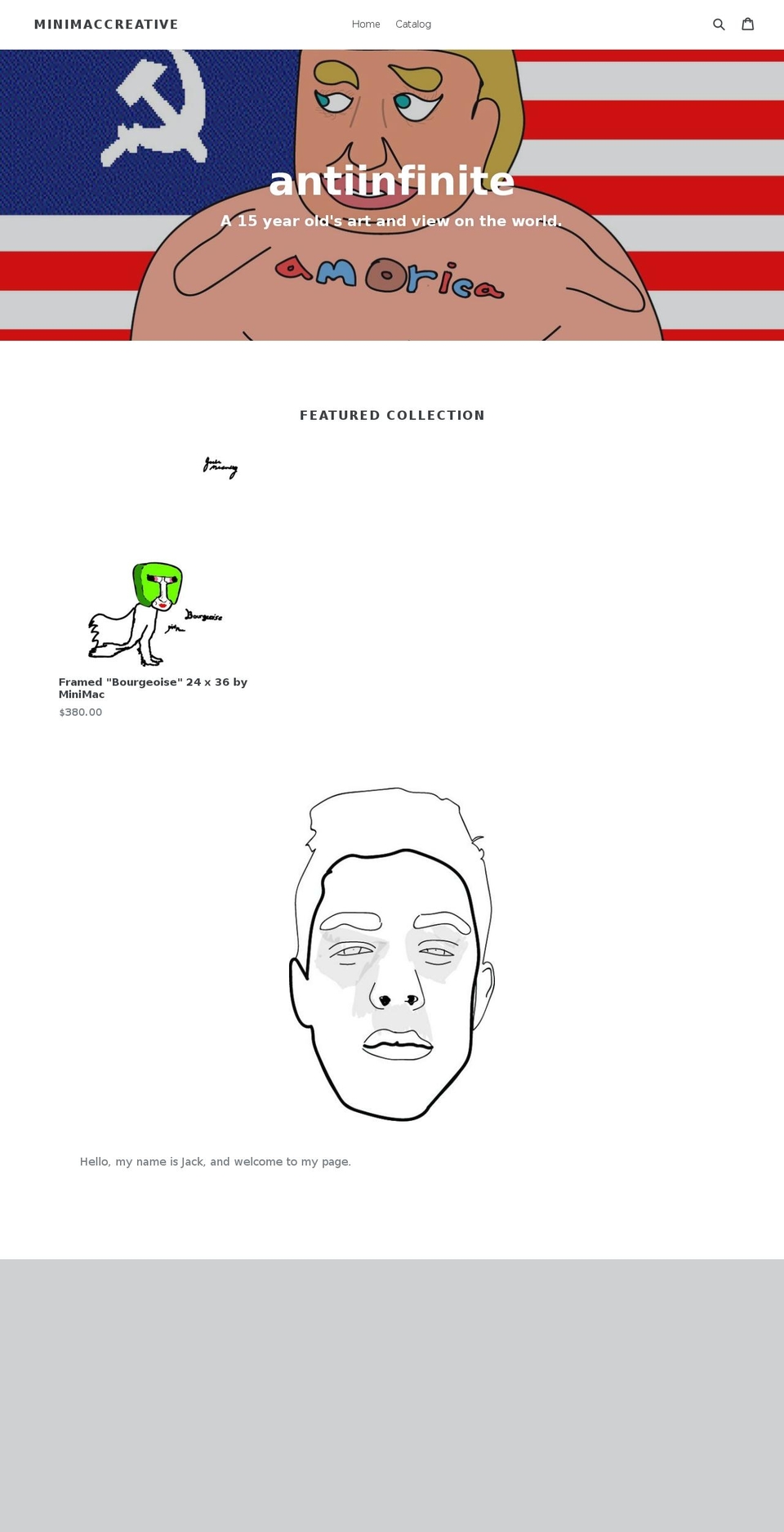 antiinfinite.com — Shopify storefront screenshot